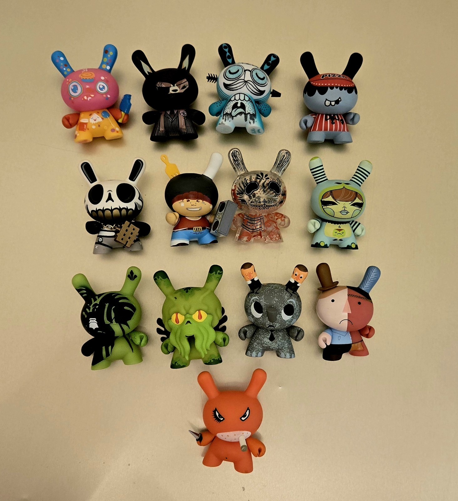 Lot Of 13 Kidrobot Dunny Figures-2007, 08, 10, 16- « Clockwork Orange » Included