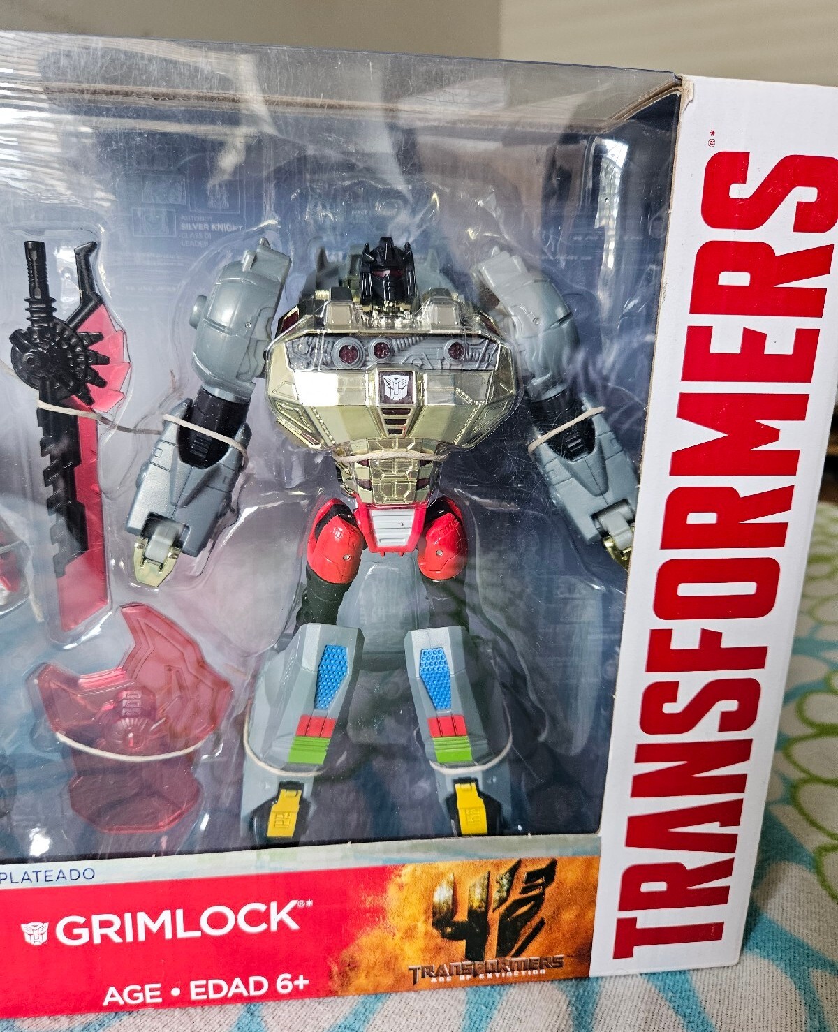 Transformers AOE Age Extinction Optimus Silver Knight Grimlock MISB 2014 Target
