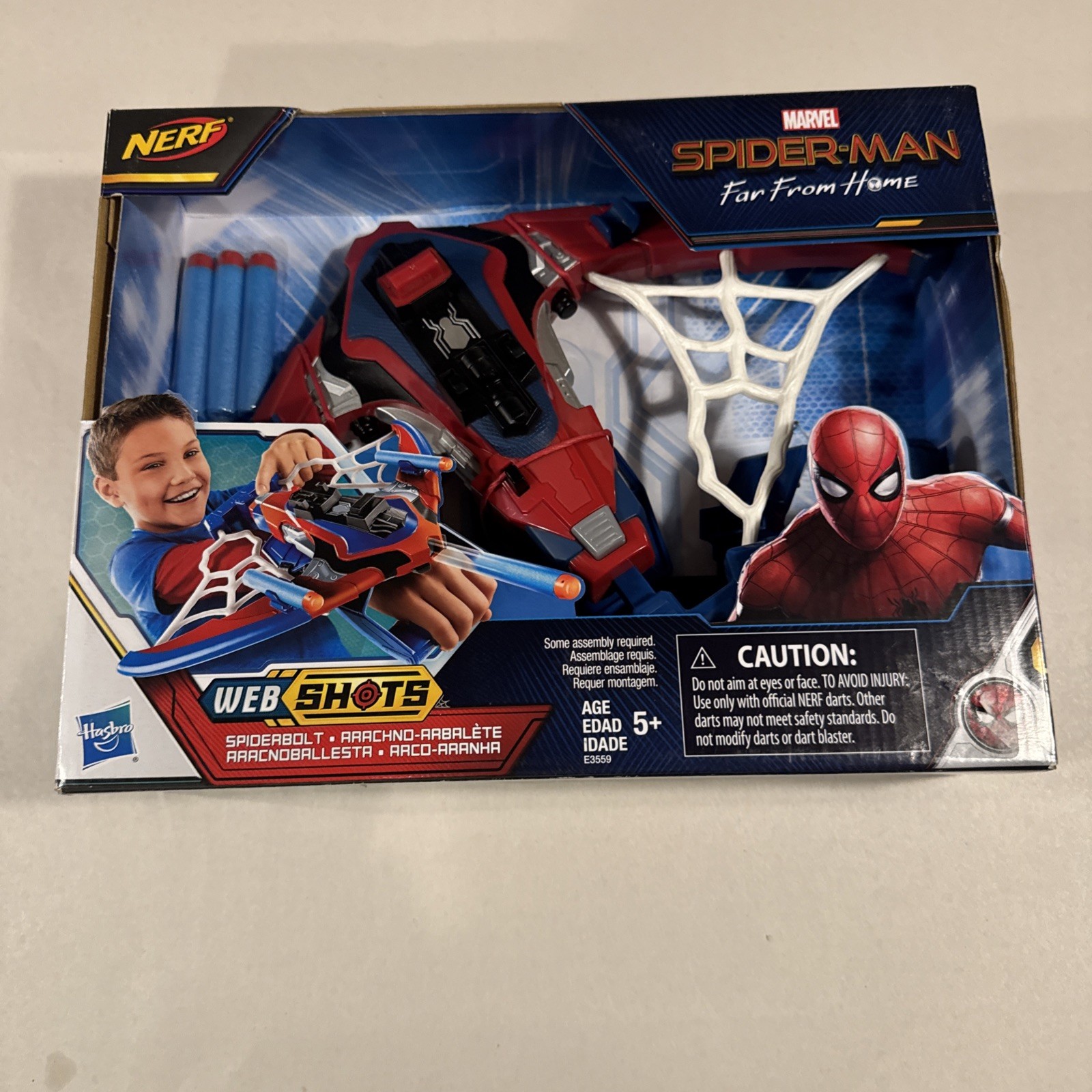 Spider-Man Web Shots Spiderbolt Nerf Powered Blaster Toy for Kids Ages 5 & Up