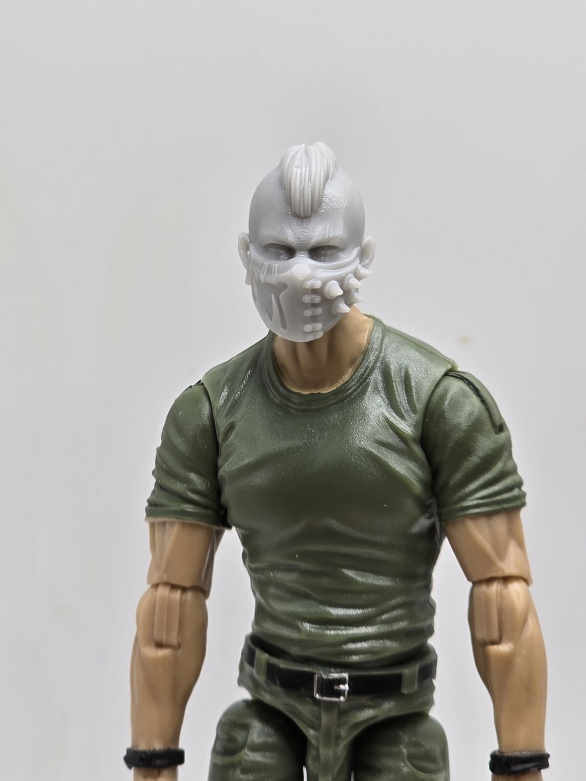 3d Printed BRASS BARON HEAD 1:18 3 3/4&Prime; GI Joe 25th Anniversary B57