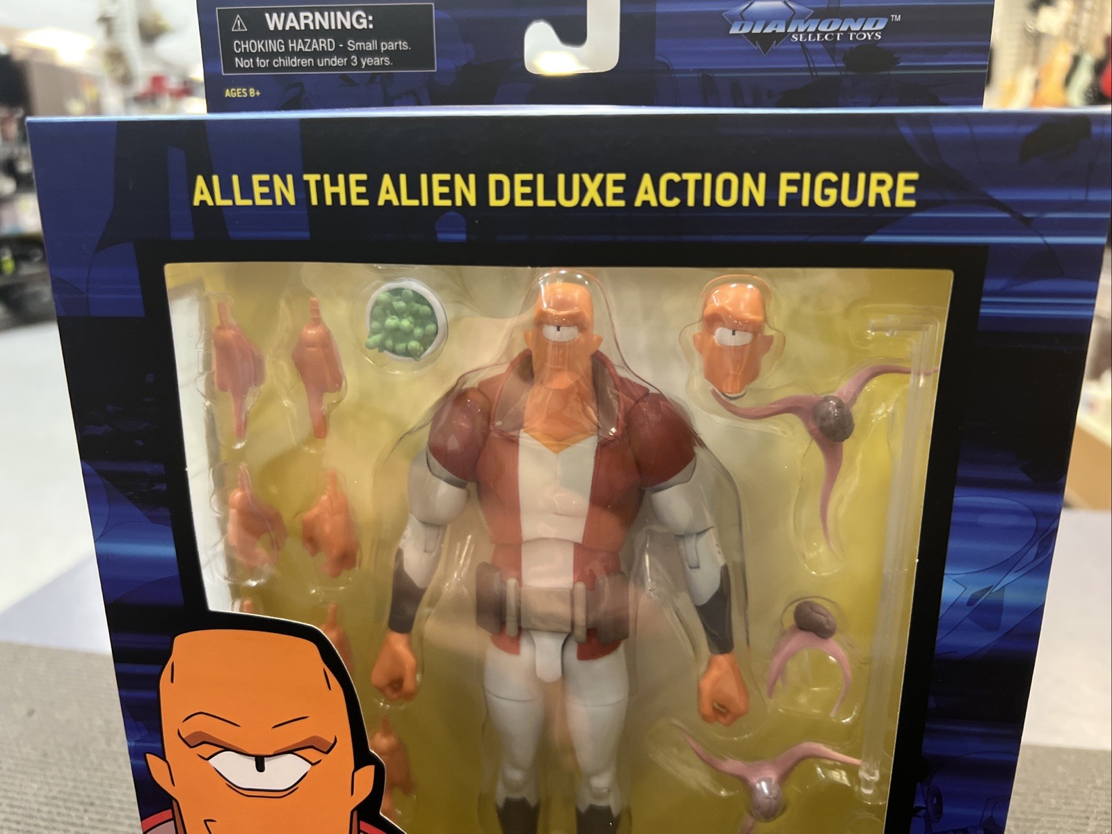 DIAMOND SELECT TOYS, INVINCIBLE AMAZON ORIGINAL ALLEN THE ALIEN ACTION FIGURE