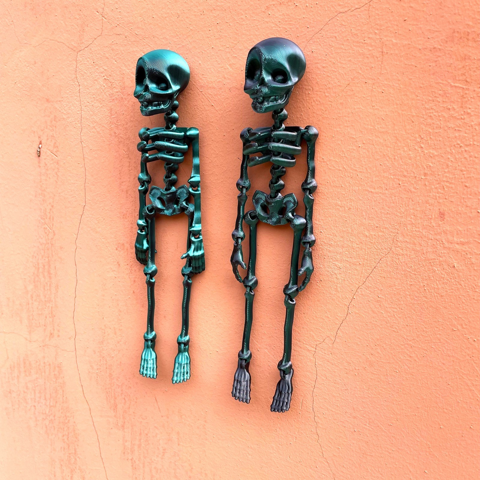 2PCS 3D Printed Skeleton Man Model,Articulated Animals figure,Toys Home Decor