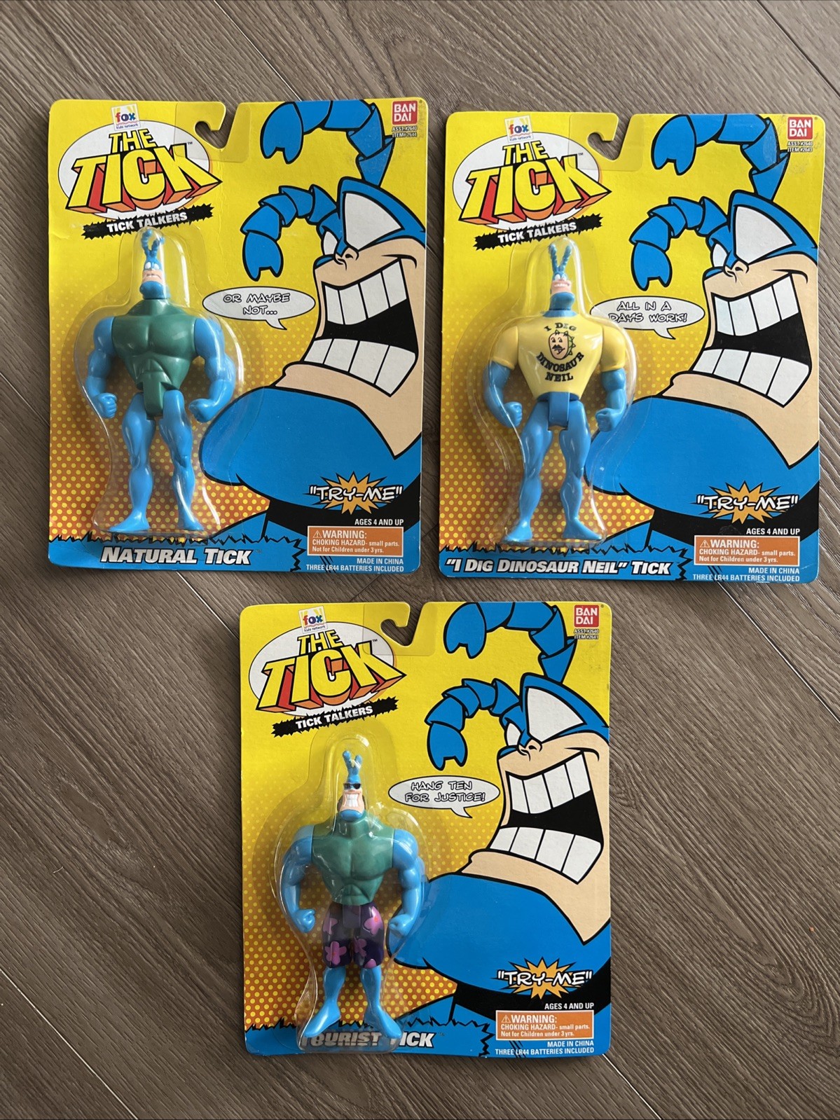 Lot Of 3 Ban Dai The Tick Tick Talkers 1995