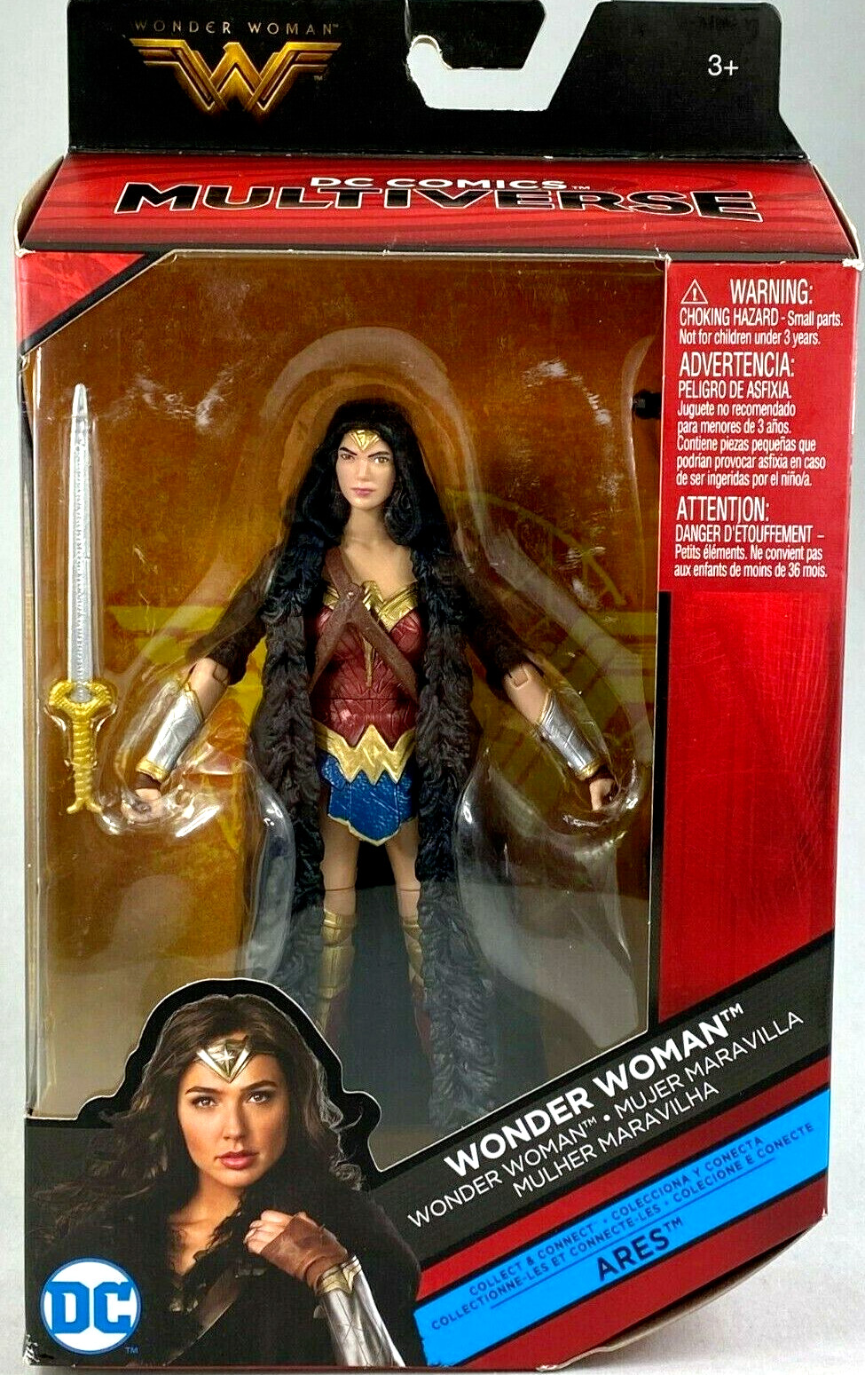 Mattel Wonder Woman Action Figure Gal Gadot 6&Prime; DC Multiverse BAF Ares Sealed New