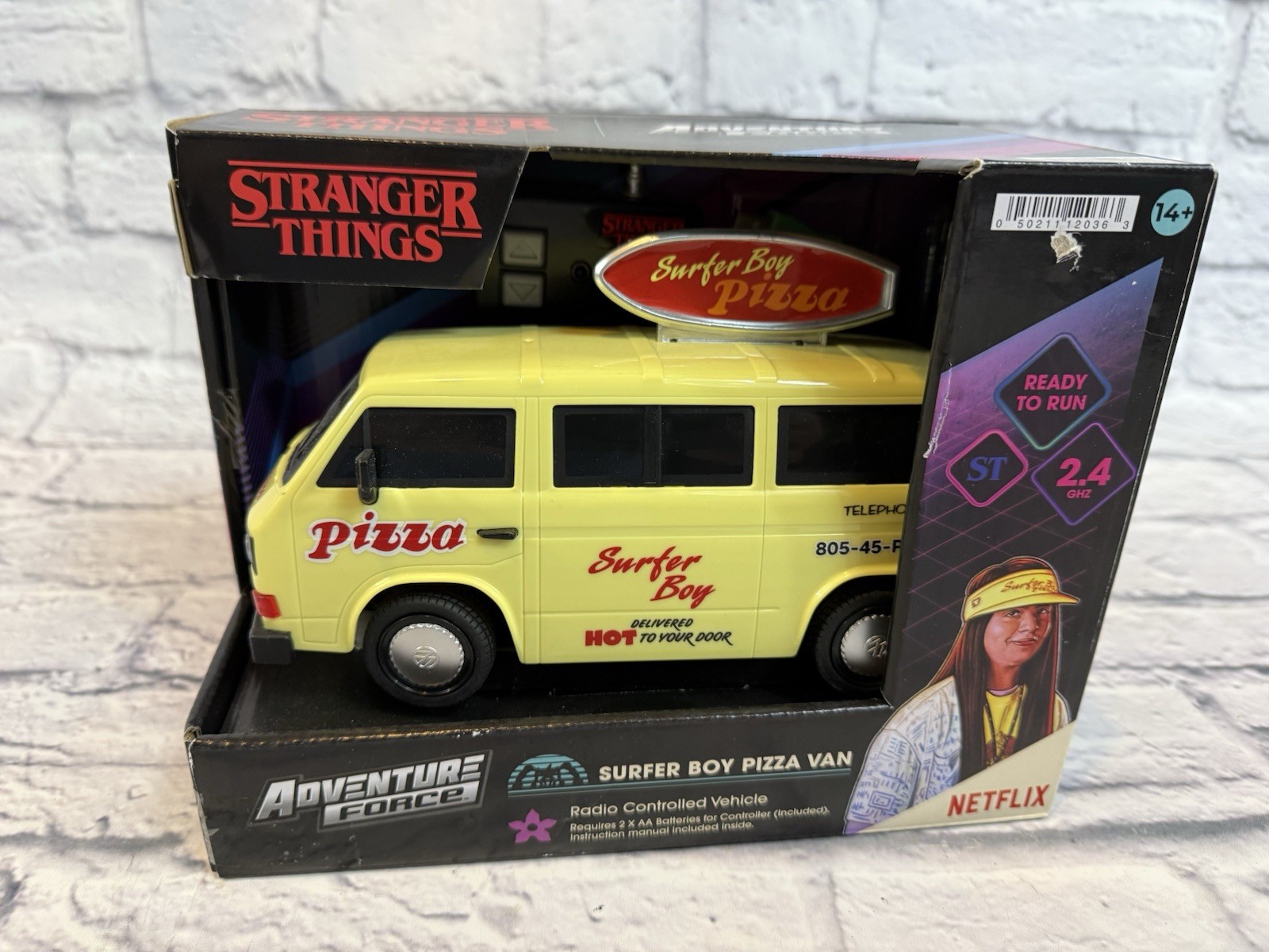 Stranger Things Adventure Force Surfer Boy Pizza RC Van 2.4 GHZ 14+ NEW IN BOX