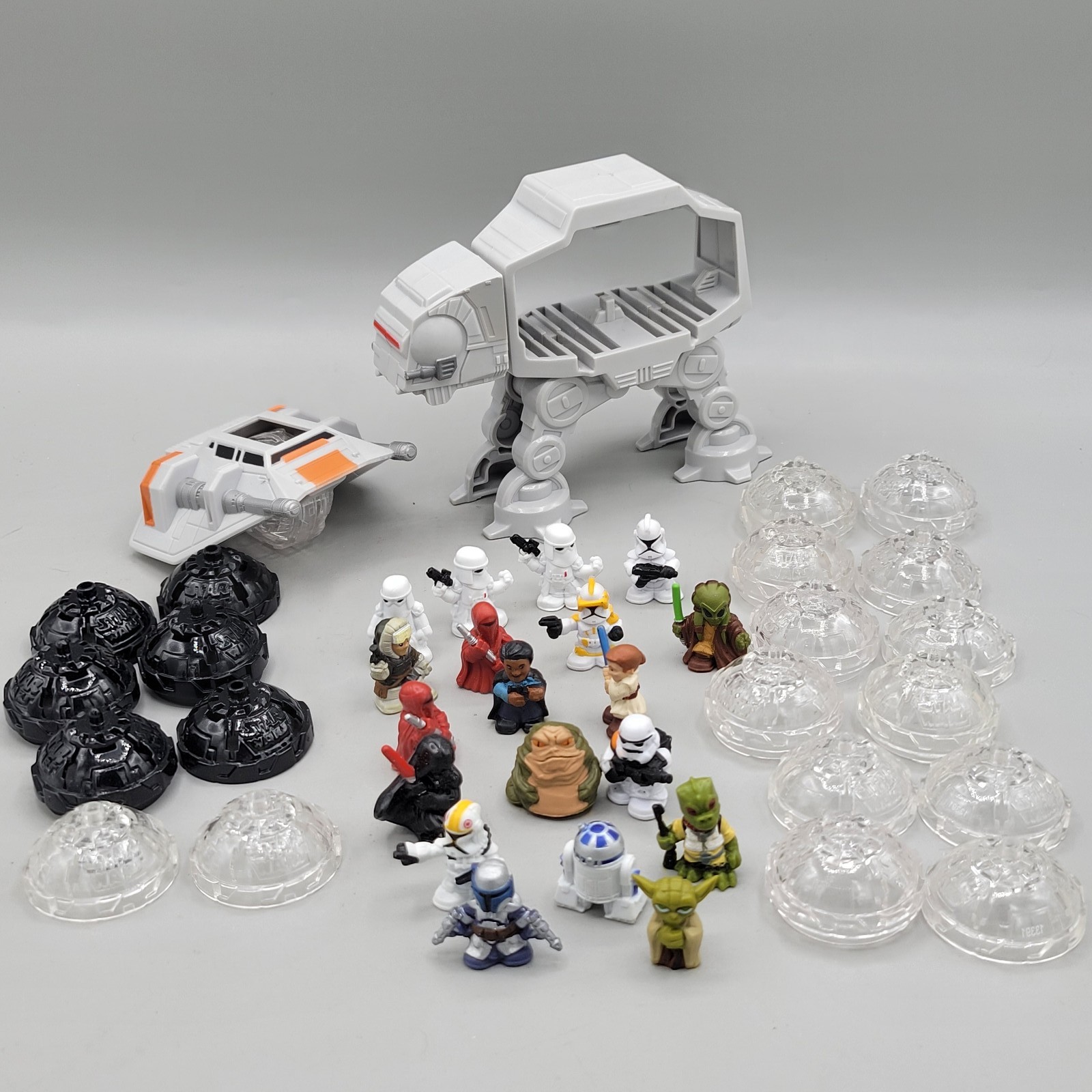 Star Wars Galactic Heroes Micro Collection Lot AT-AT Snowspeeder Figures & Pods