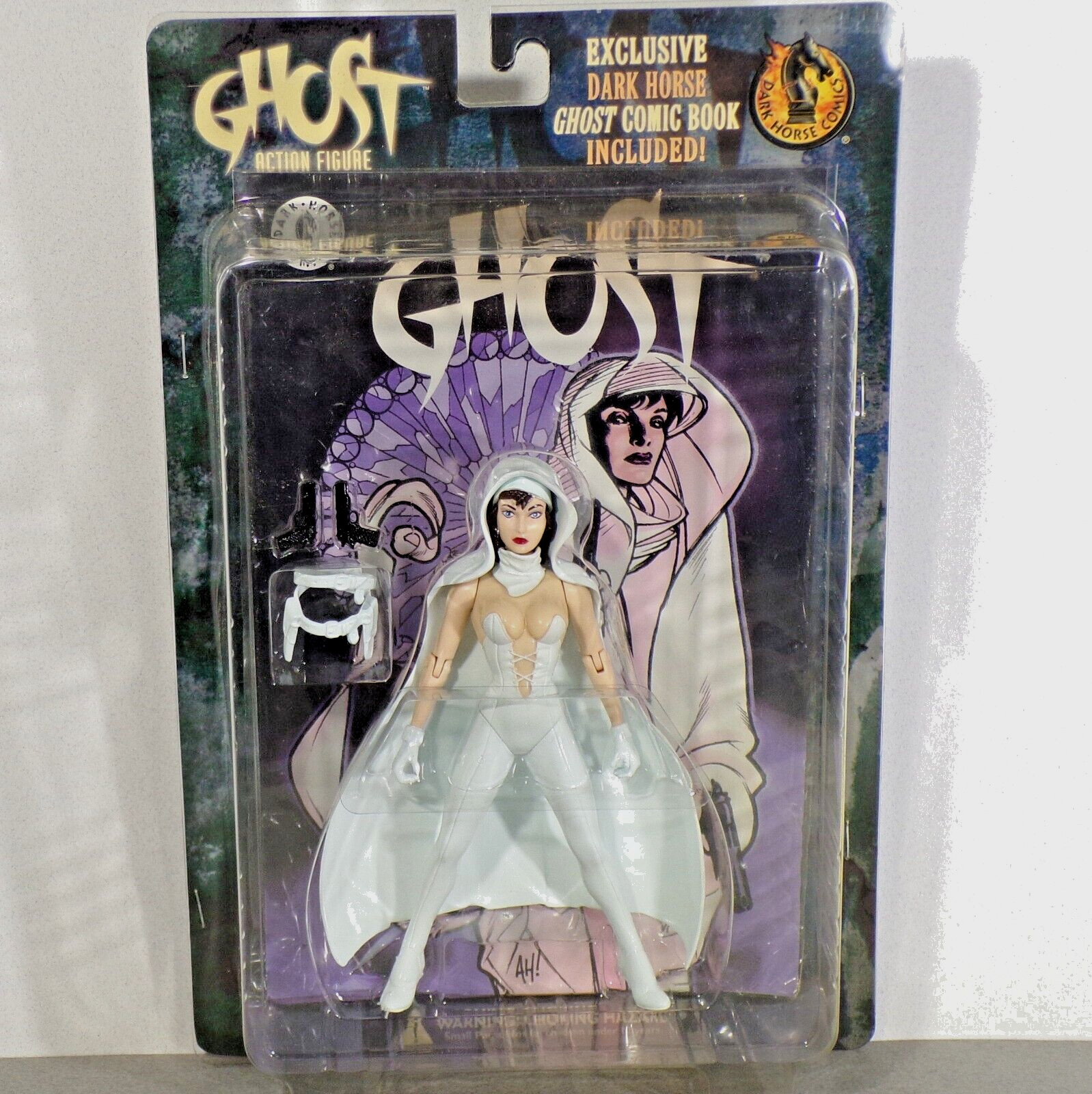 Dark Horse Comics GHOST Action Figure 1998 with Exclusive Ghost Comic Book