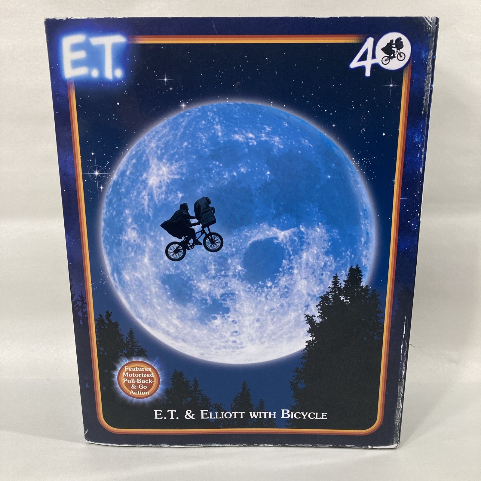 NECA E.T. The Extra-Terrestrial 40th Anniversary Elliott With Bicycle Figure set