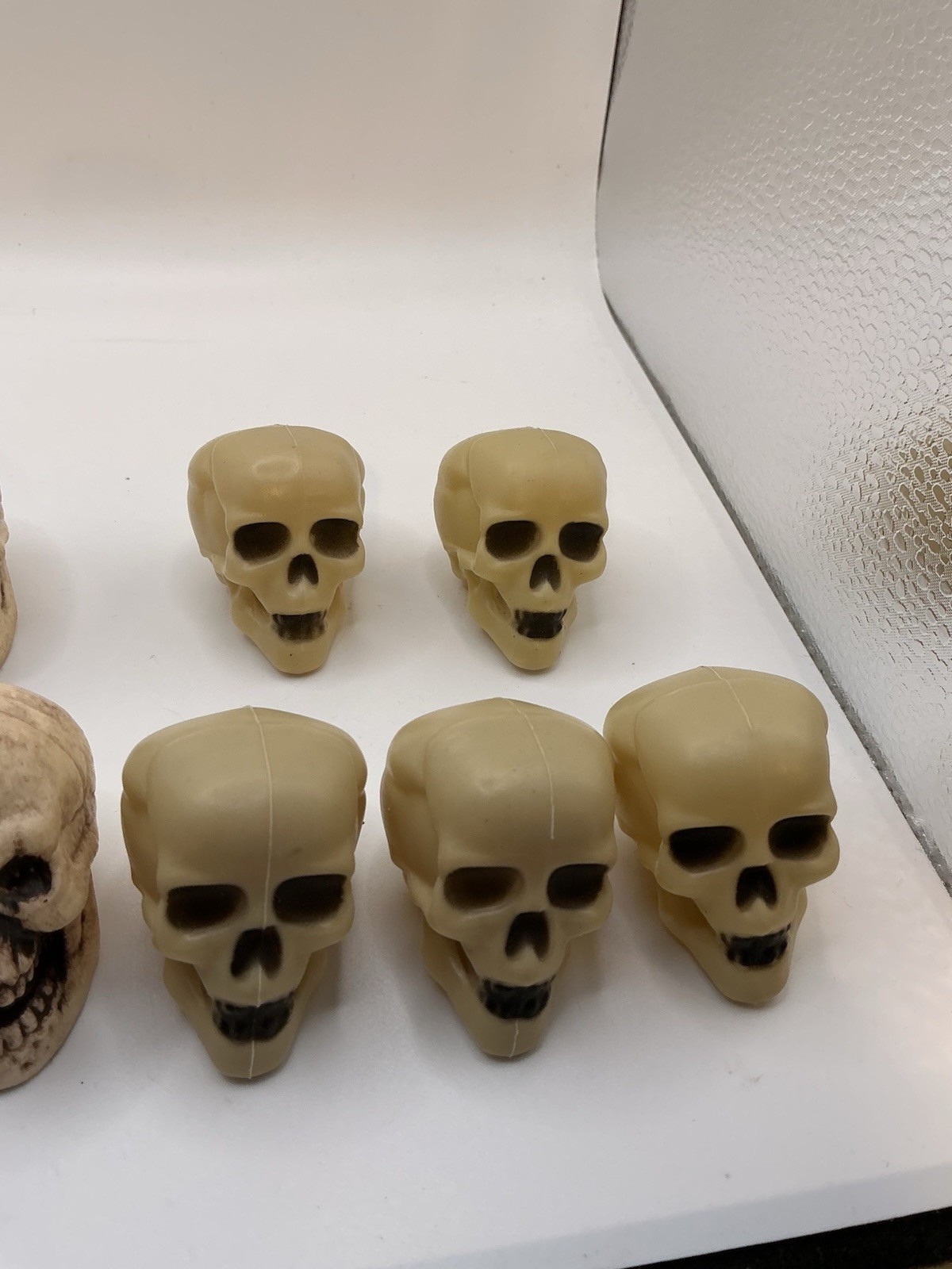 Mini Skull Figures Lot Some Are Labeled Seasons Plastic Lightweight
