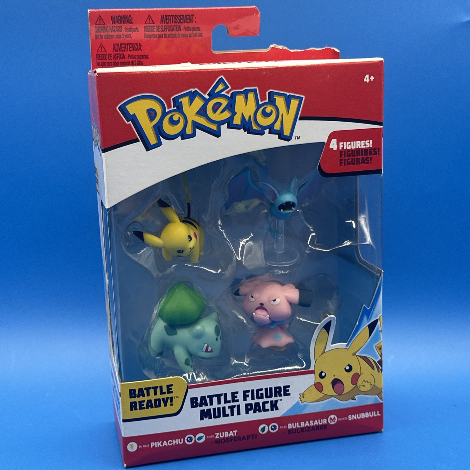 Pokémon Battle 4 Figure Multi Pack Pikachu Bulbasaur Snubbull & Zubat 2019 97851