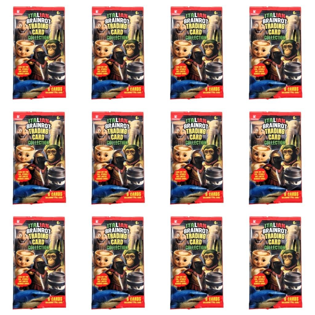 Italian Brain Rot Trading Card Collection Pack – Lot of 12 Sealed Packs