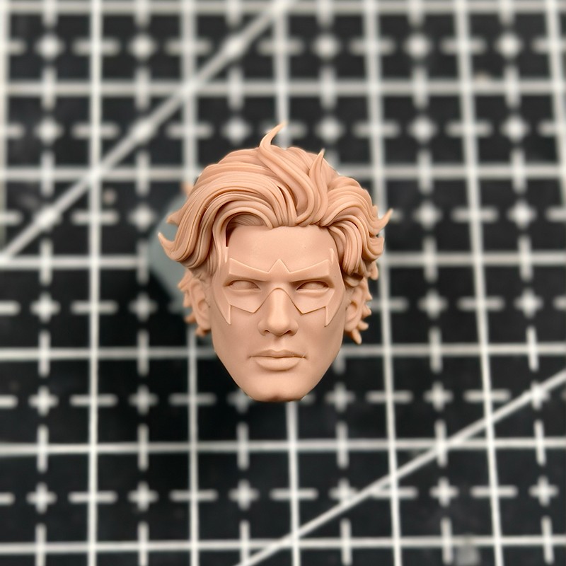 1/12 1/10 1/18 Scale Man Dick Grayson Head Sculpt Unpainted Fit 6&Prime; ML SHF Neca