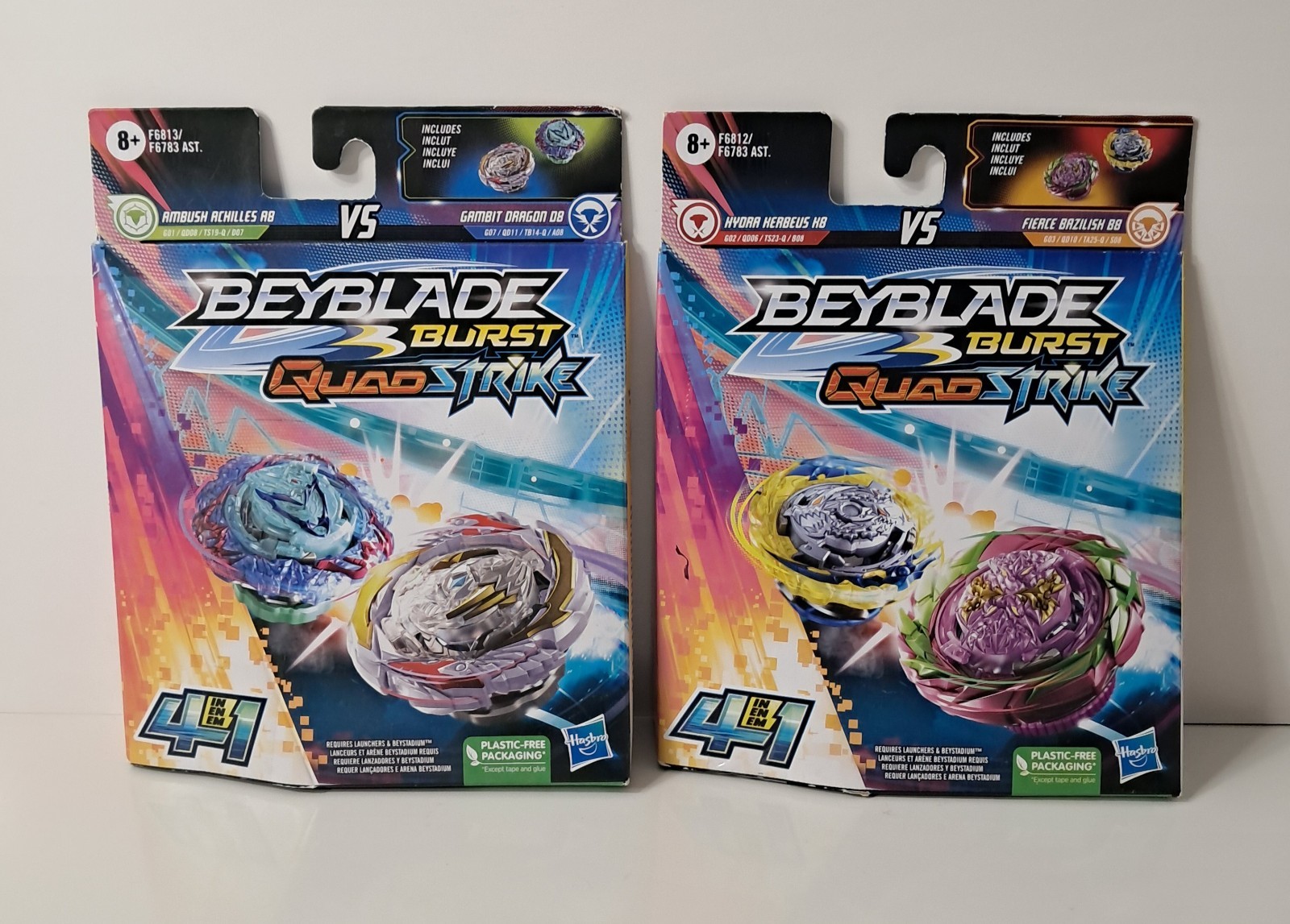 Hasbro Beyblade Burst QuadStrike Dual Packs x 2 Battling Tops 4 in 1 Ages 8+