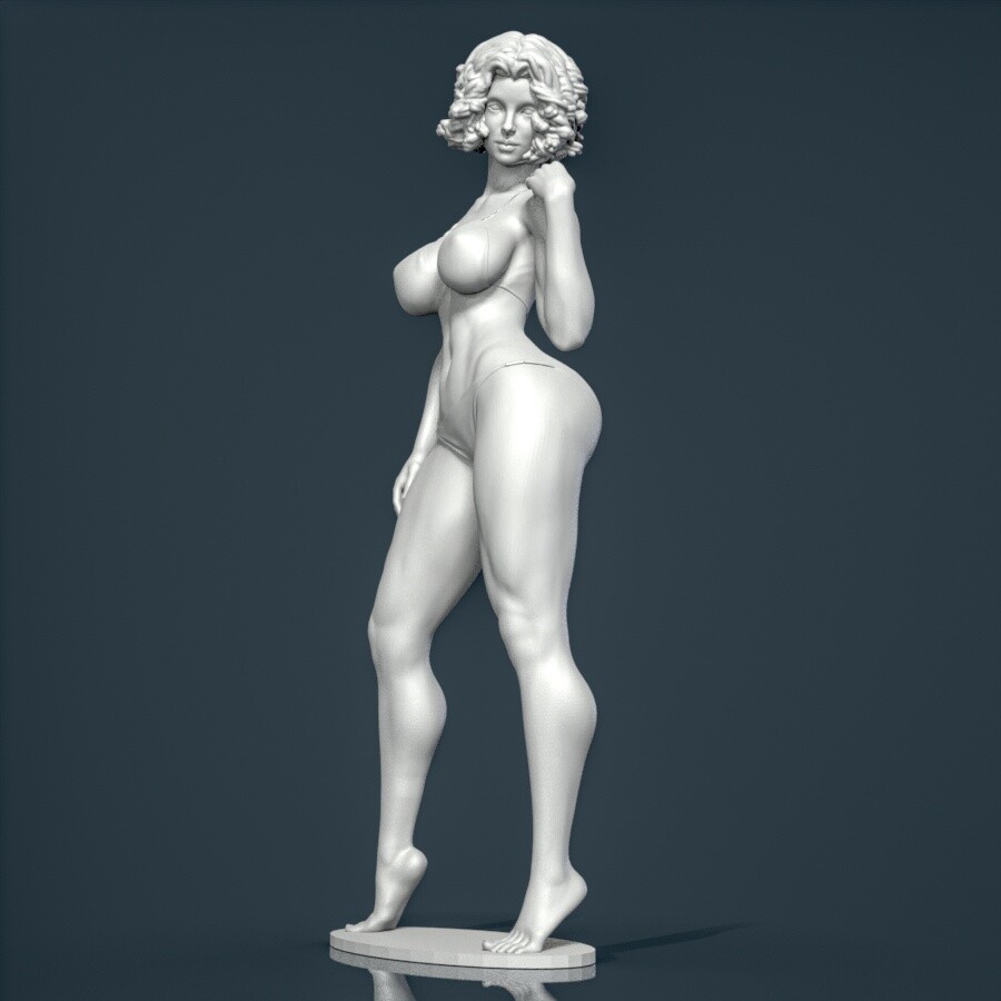 Unpainted resin figurine. Girl woman model kit 1/18 1/24 1/43 1/32