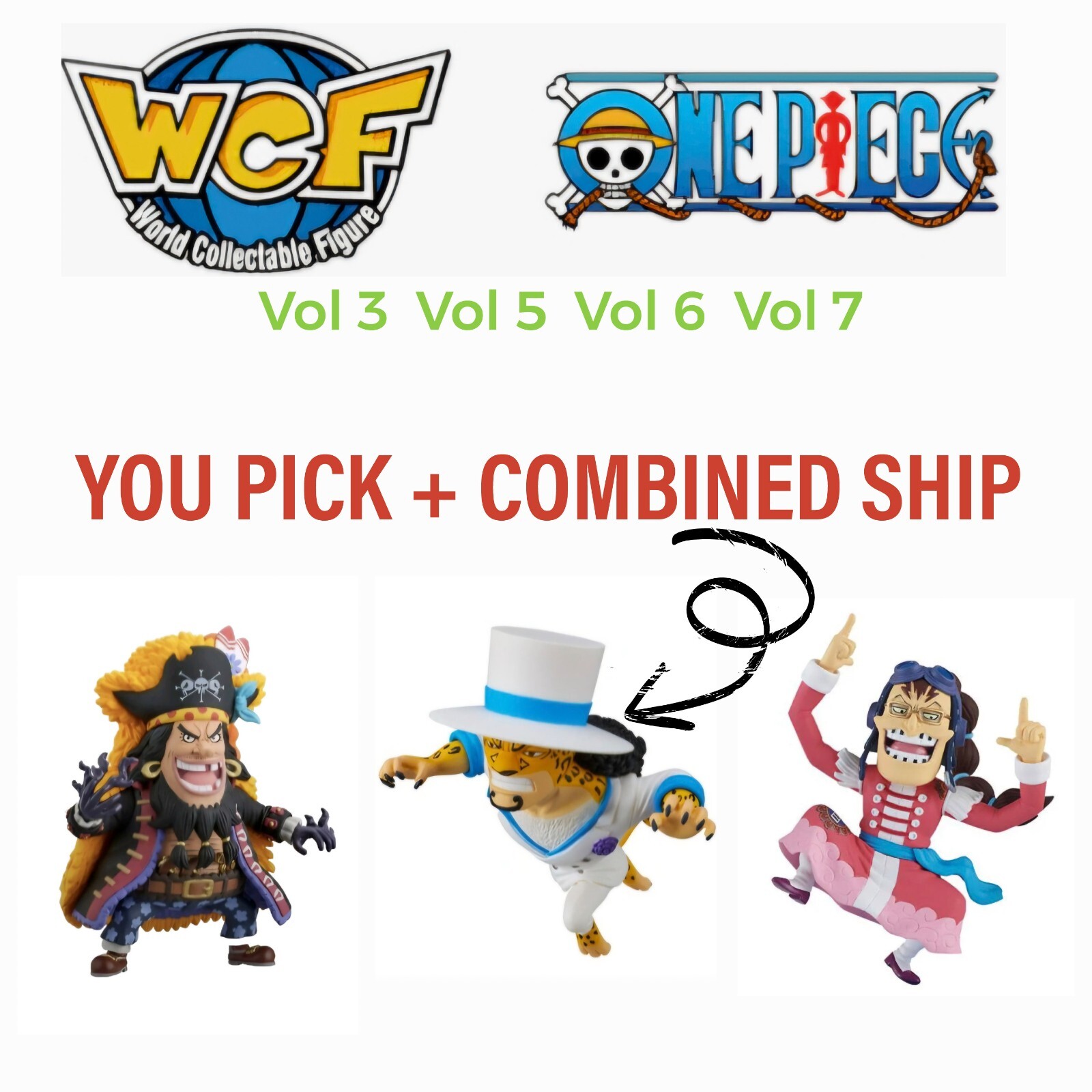 ONE PIECE WCF WT100 Figures Vol 3/Vol 5/Vol 6/Vol 7 – YOU PICK + COMBINED SHIP
