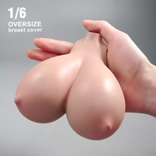 1:6 Female Bust Cover Suntan Super Large Breast Model For 12 » TBL Figure Doll