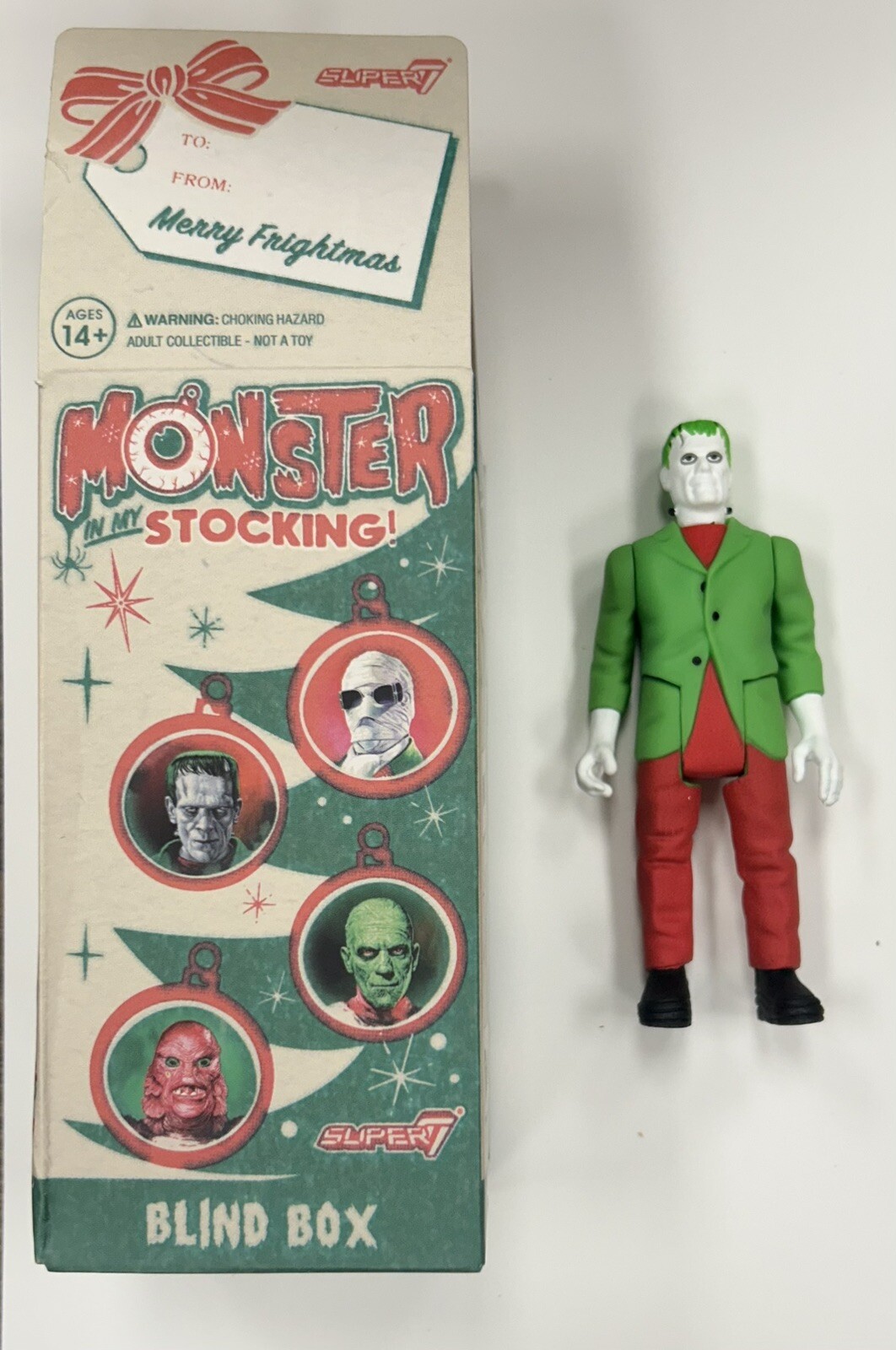 Super7 Reaction – Loose 3-3/4” Monster In My Stocking Frankenstein Figure & Box