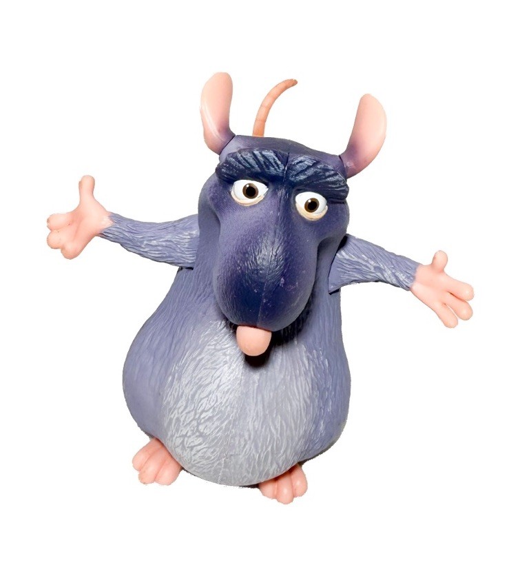 RARE 2006 Disney Pixar Ratatouille Mattel Django Action Figure Animal Mouse 4&Prime;