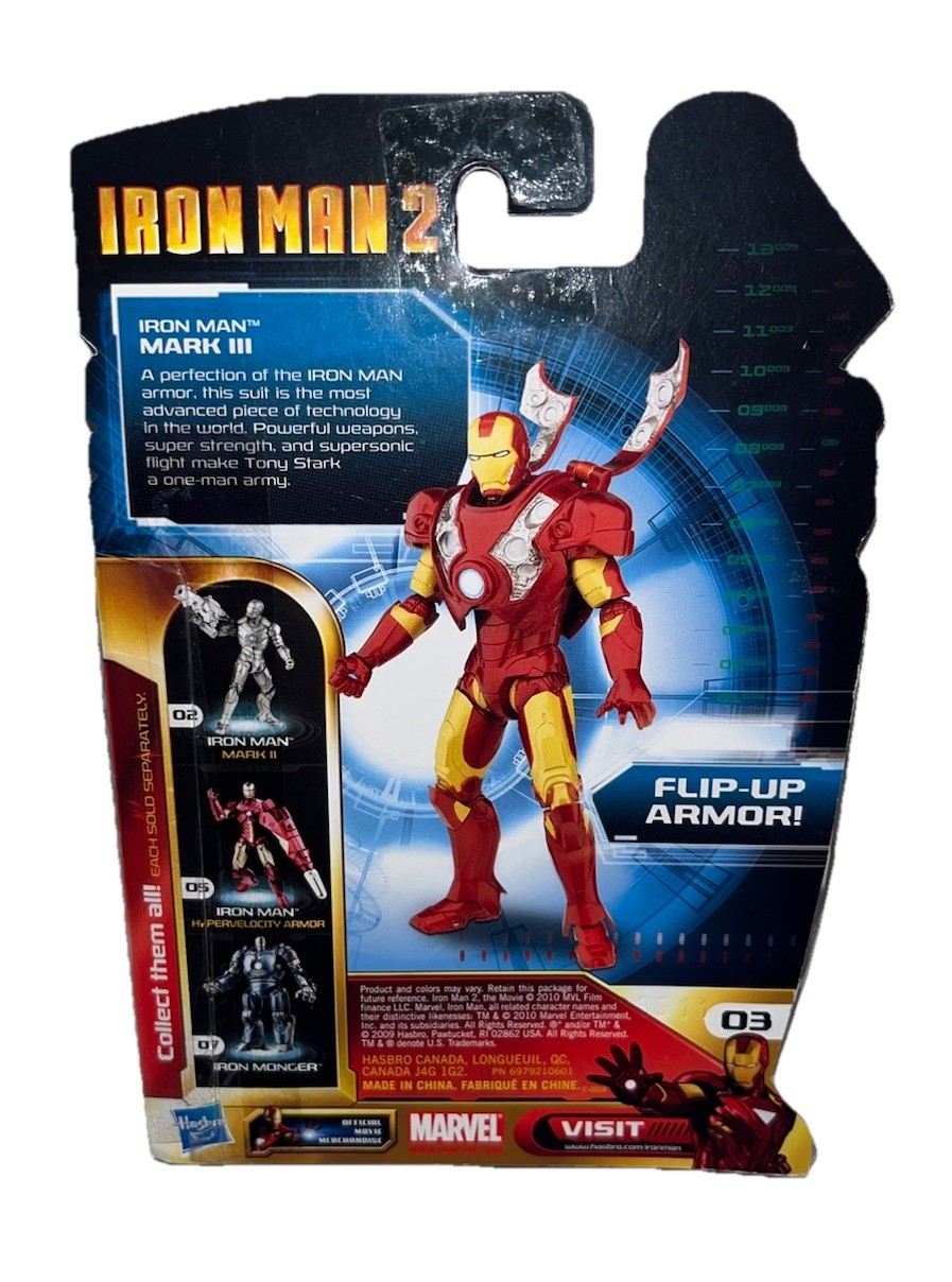Hasbro Marvel Iron Man 2 Movie Series Iron Man Mark III 3.75 Inch Action Figure