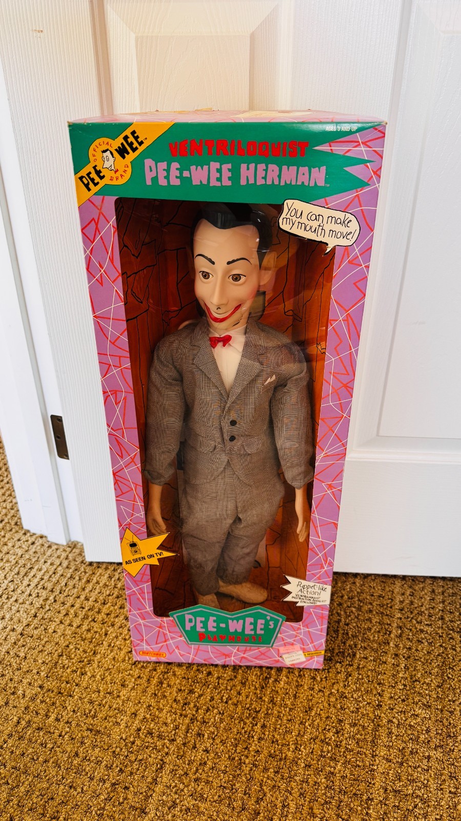 Vintage 1987 Pee-Wee Herman 17&Prime; Ventriloquist Matchbox NEW in BOX