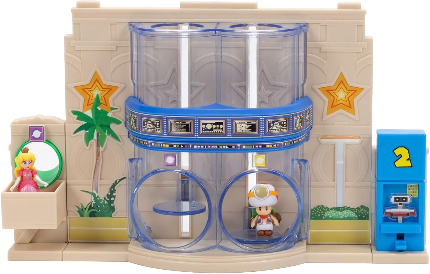 Super Mario Gateway Galaxy Diorama Playset Princes Peach & Exclusive Captain Toa