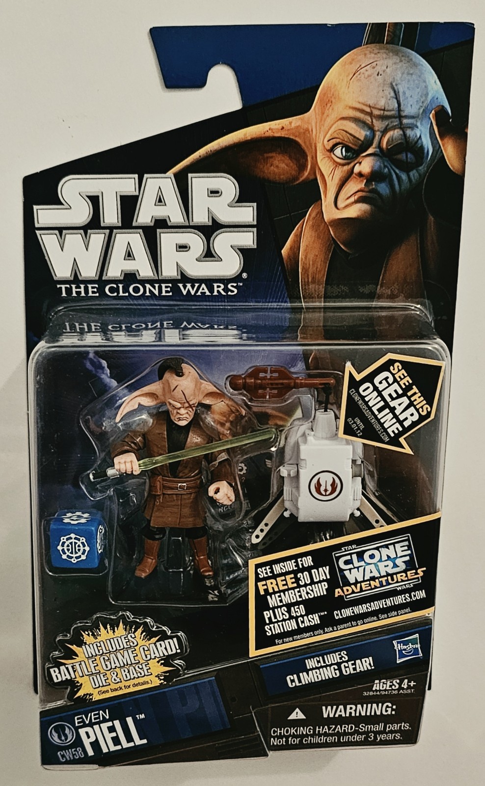 STAR WARS THE CLONE WARS CW58 EVEN PIELL with LIGHTSABER & GEAR 3.75&Prime; FIGURE