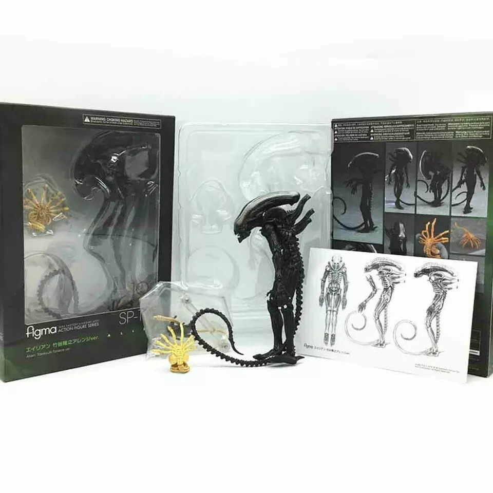 Hot Alien Xenomorph With Facehugger 6&Prime; Action Figure Halloween Toy WITH BOX SET