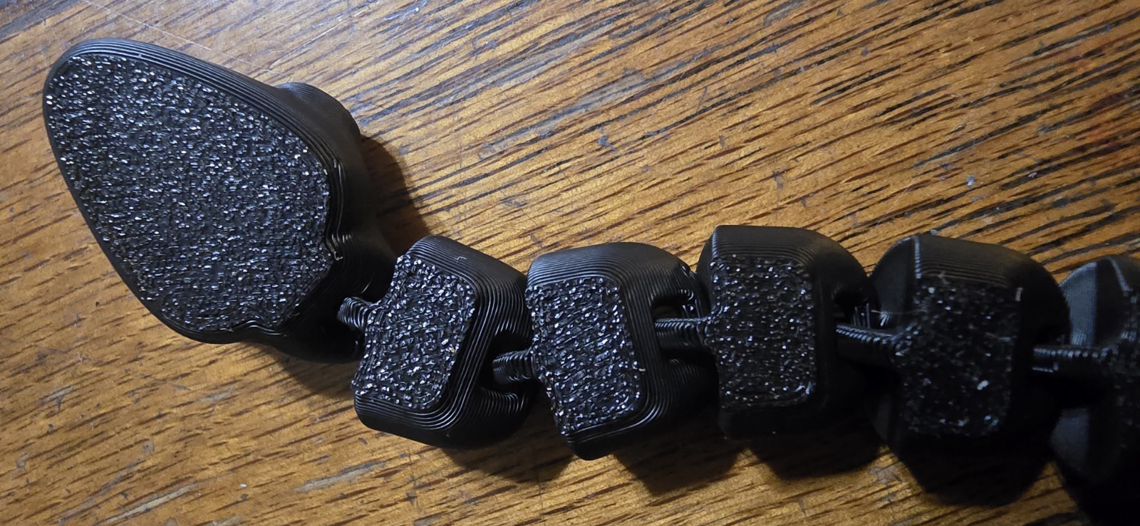 3D Printed Articulated Snake – Flexible Fidget Toy – Desk Pet – Black 9.5-Inch