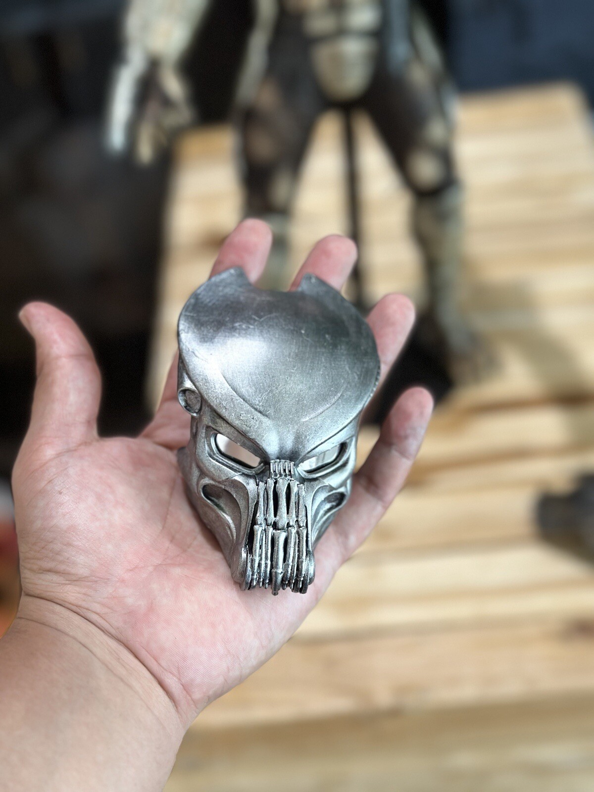 Custom 1/4 Scale Bonegrill Mask For Neca Jungle Hunter Predator – MADE TO ORDER
