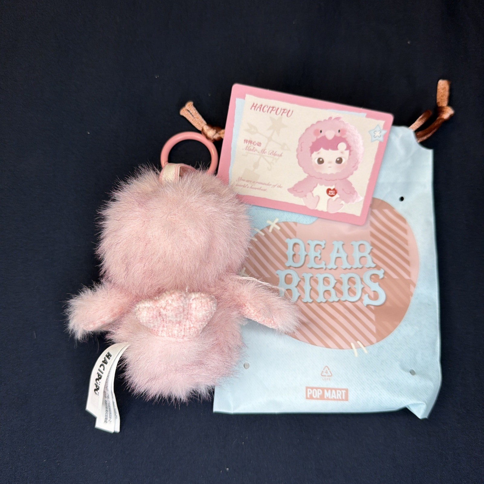 Pop Mart Dear Birds Series Hacipupu « Make Me Blush » Plush Pendant Confirmed