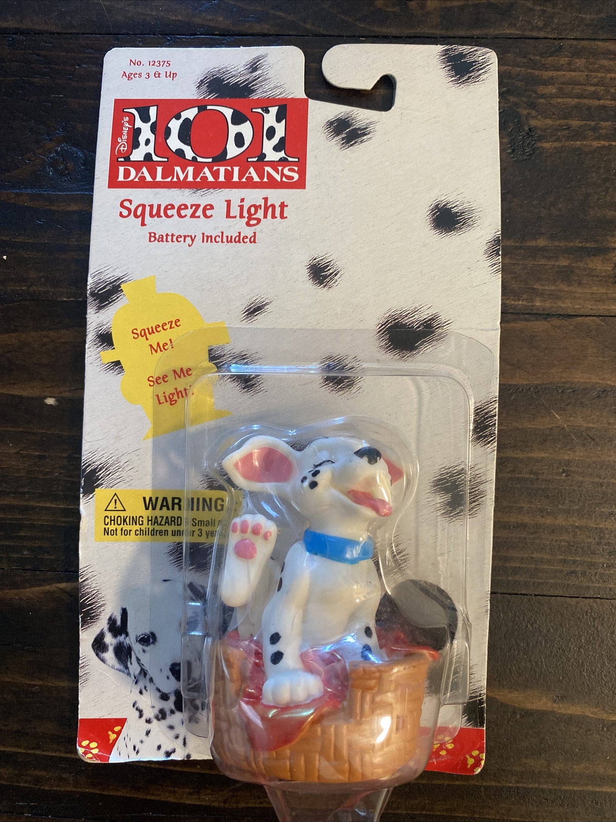 1996 RARE JANEX Disney’s 101 Dalmatians SQUEEZE LIGHT needs new battery