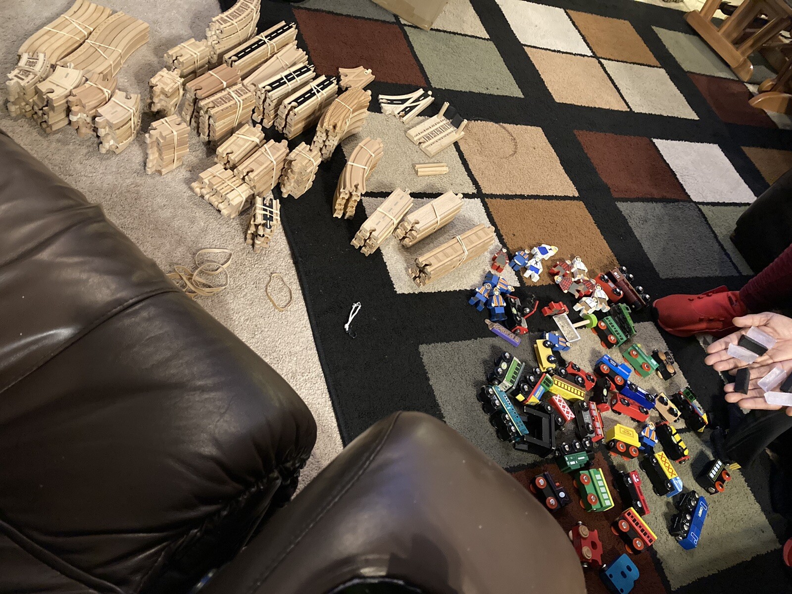 200+Pcs Deluxe Wooden Train Set