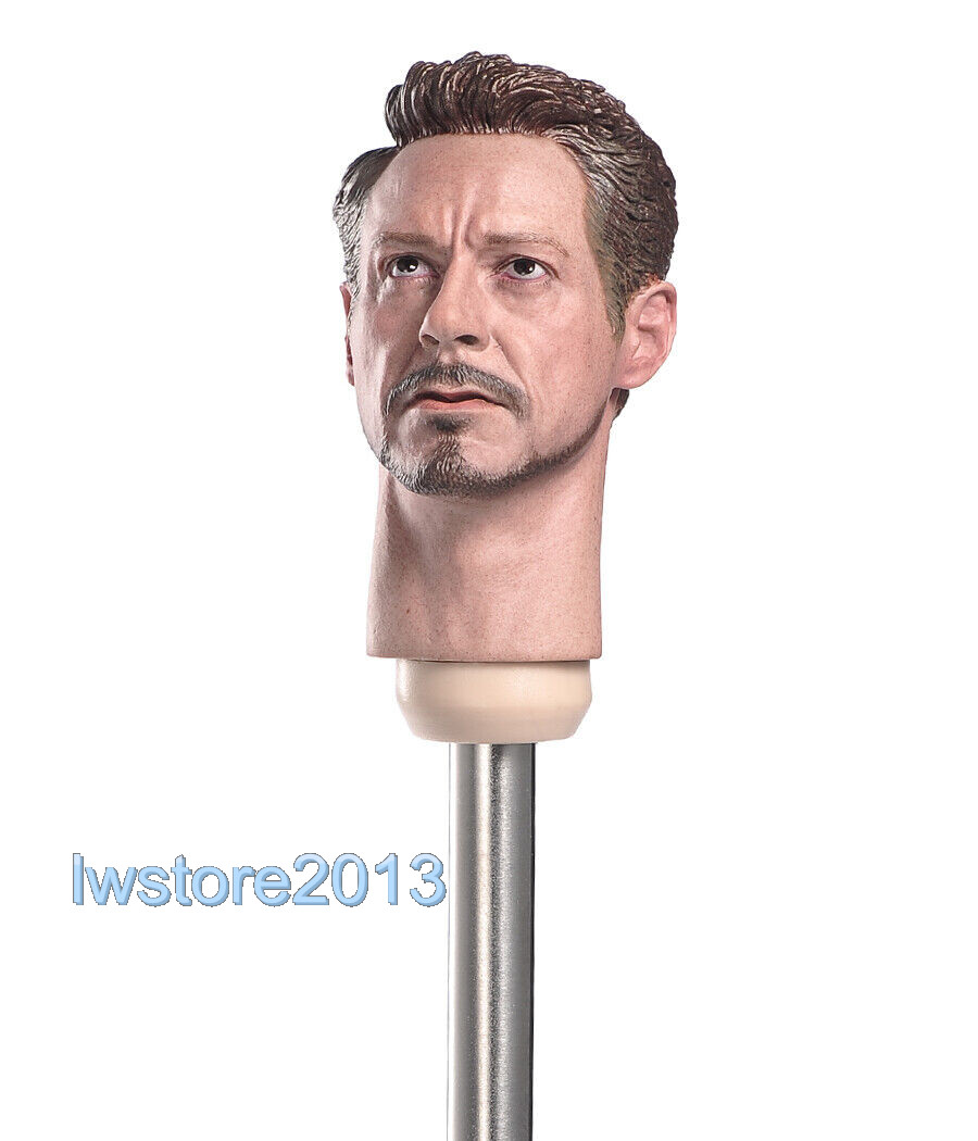 1:6 Iron Man Robert Downey Jr. Head Sculpt Carved F 12&Prime; Male HT Figure Body Toys