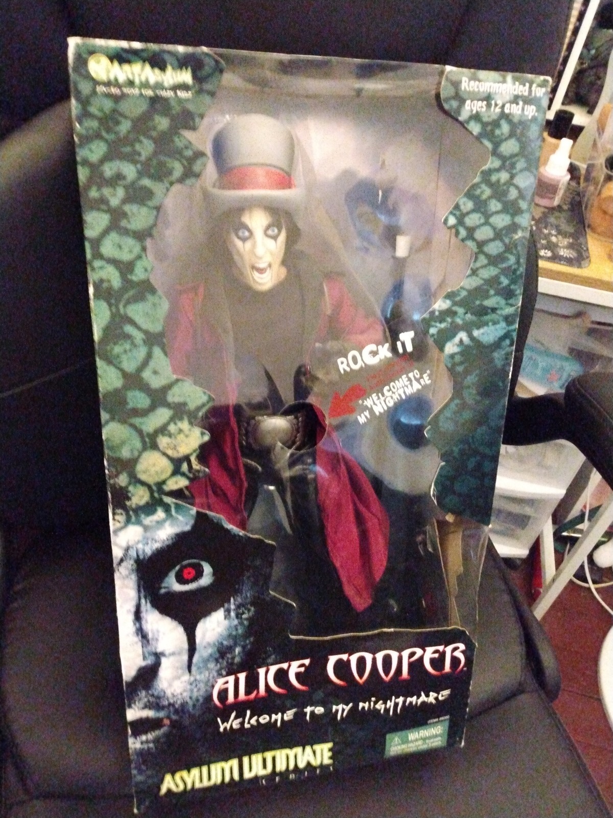 Art Asylum ALICE COOPER Ultimate 18&Prime; Musical Figure Welcome Nightmare RARE NEW