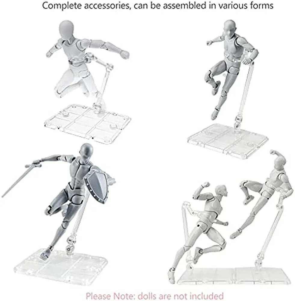 10Pc HG144 Adjustable Action Figure Display Holder Base Doll Model Support Stand