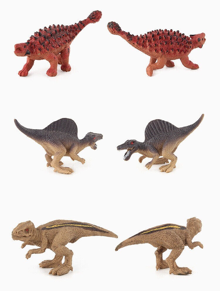 12 pcs Unique Realistic Dinosaur Figures Jurassic Park Dino Toy Assort Lot T-Rex