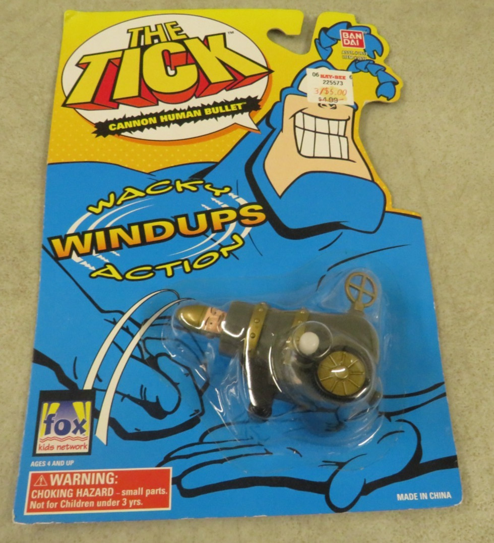 1995 Cannon Human Bullet The Tick Wacky Windups Figure Bandai Sealed MOC