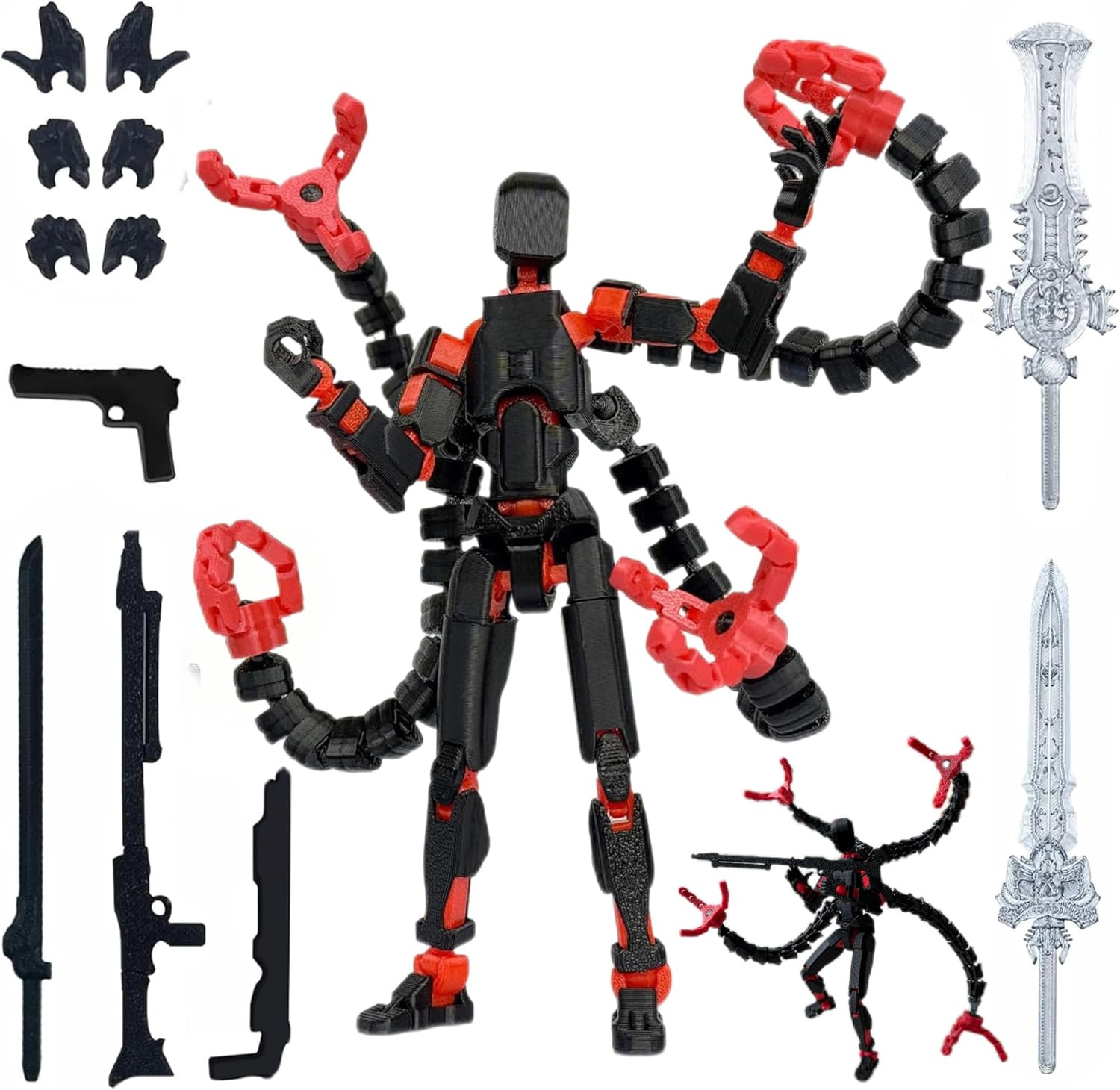 (Assembly Completed) Titan13 Action Figure Set, 7.2 Inch Dummy 13 3D Printed Act
