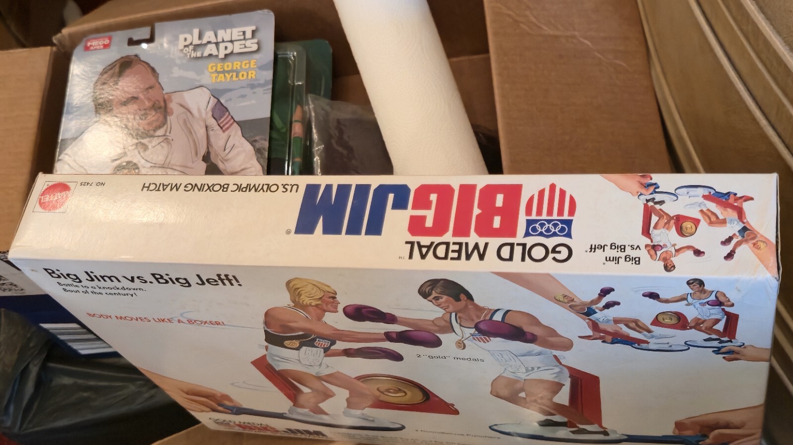 Vintage Mattel Big Jim And Jush US Gold Metal Olympics 2 PACK RARE FACTORY SEAL