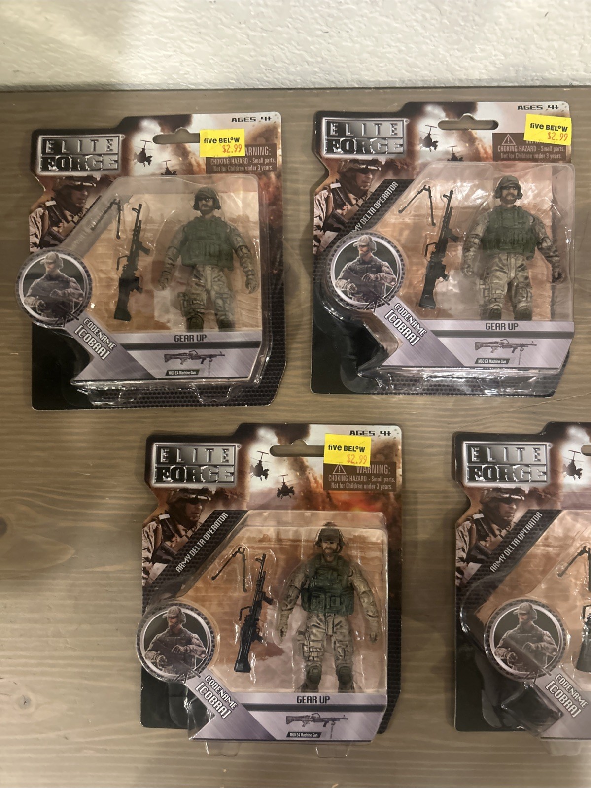 1:18 BBI Elite Force Army Delta Operator Cobra Action Figures Lot of 5
