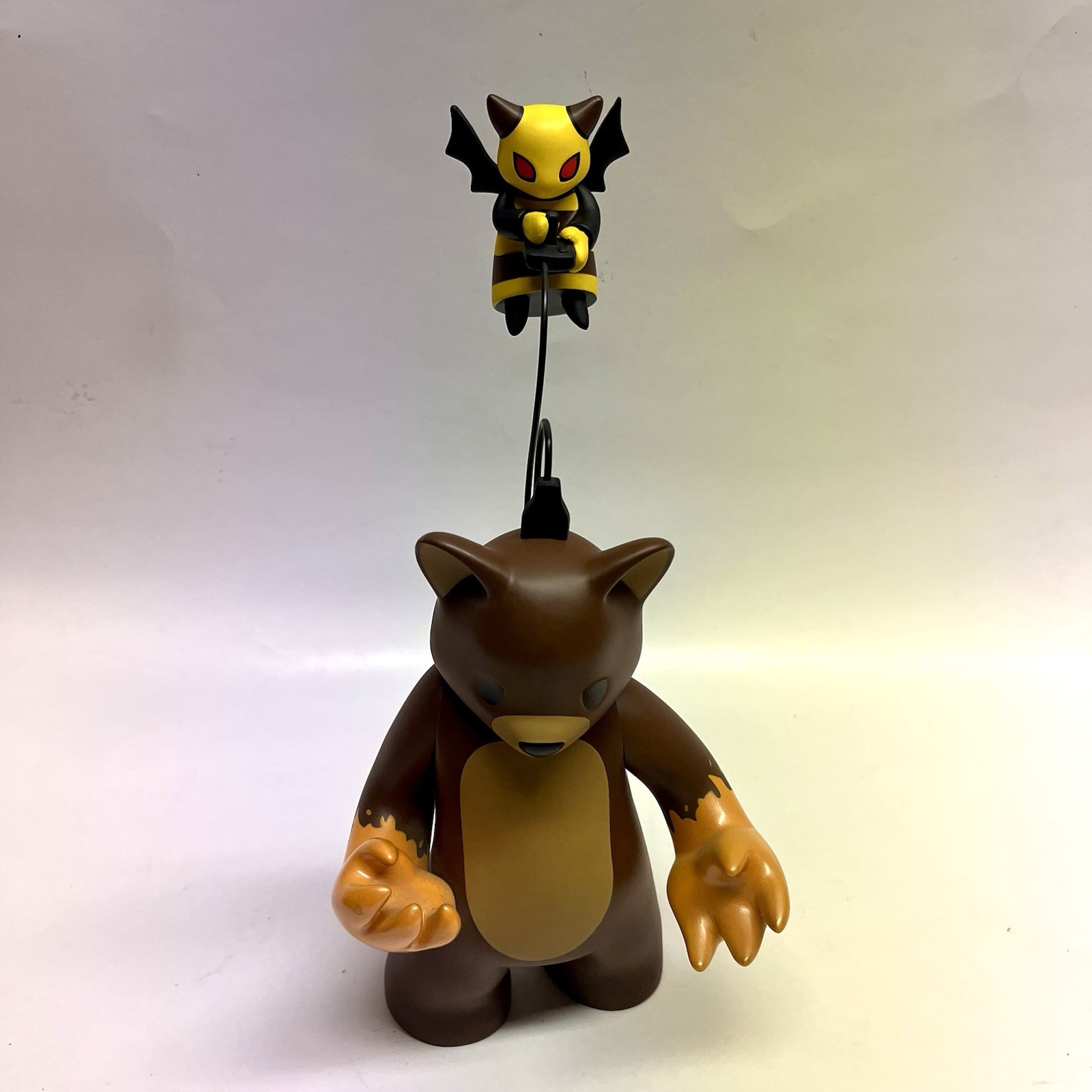 Possessed Honey Bear *BROWN* Munky King Presents On Luke Chueh Painting