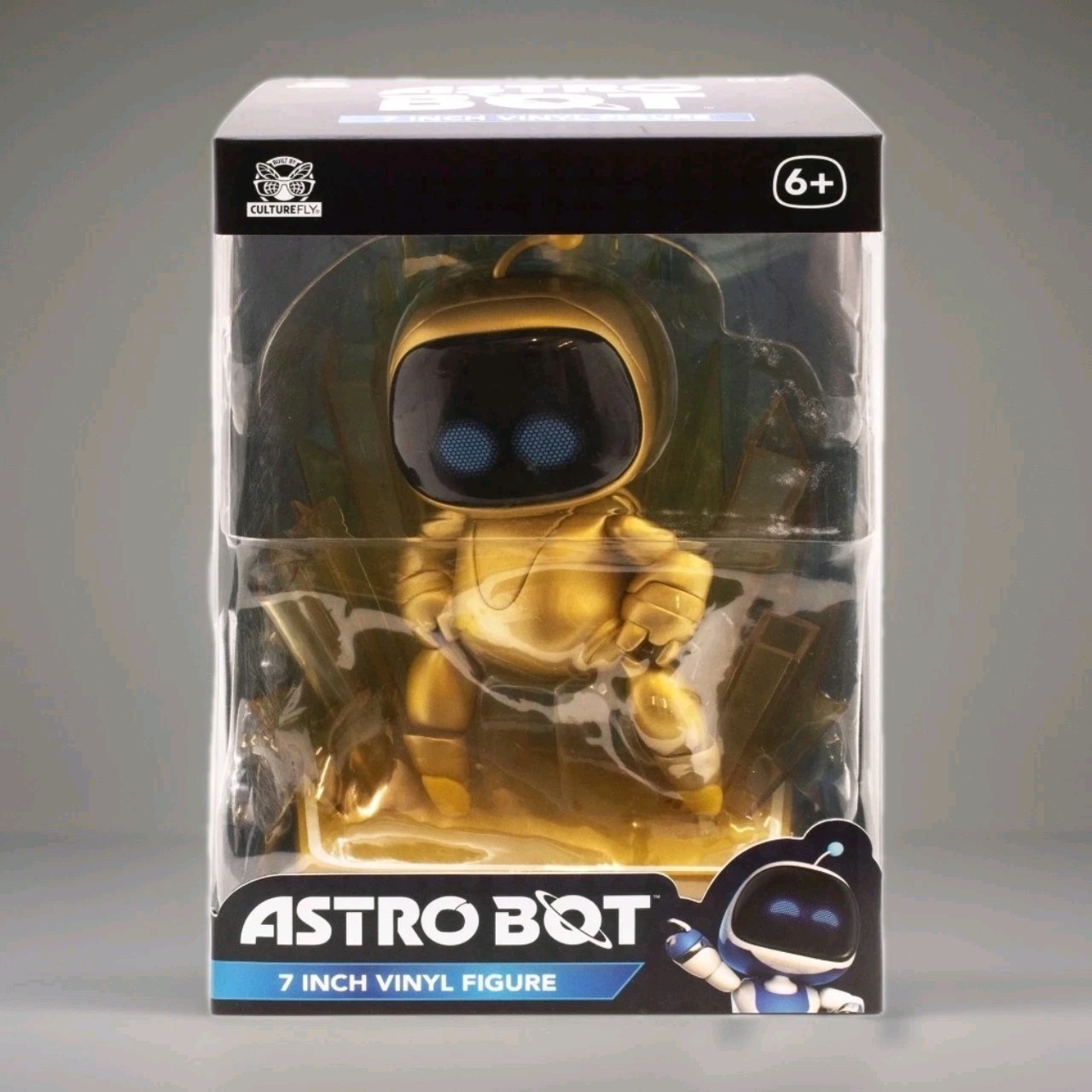 ASTRO BOT GOLD VINYL Culturefly 7&Prime; Figure Playstation LIMITED CHASE RARE NEW