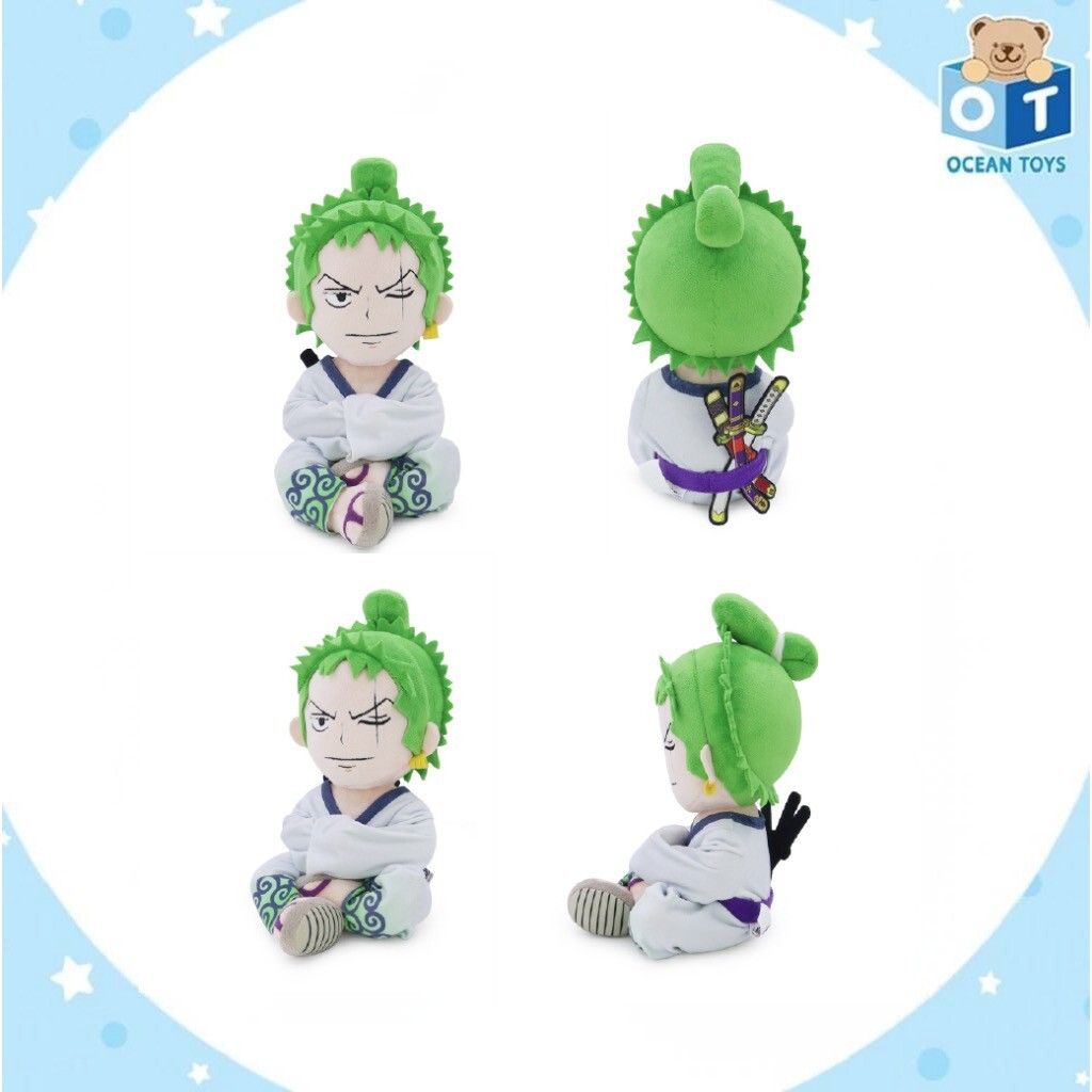 9&Prime; Authentic Toei Animation ONE PIECE ZORO Plush Stuffed Doll Toy Pillow
