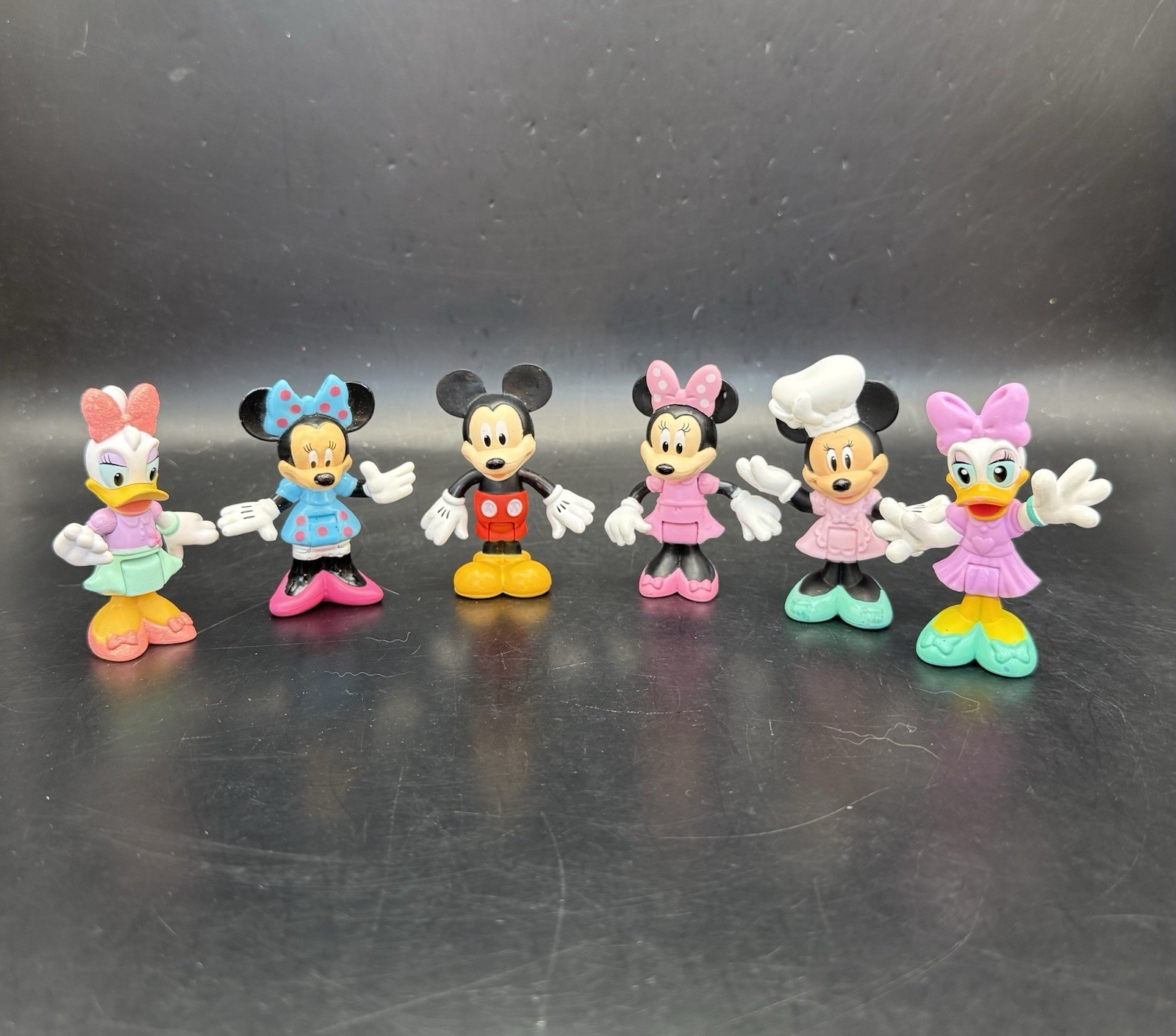 Disney Mickey Mouse Clubhouse Minnie, Mickey, Daisy Lot Of 6 Hinged 3&Prime; Figures