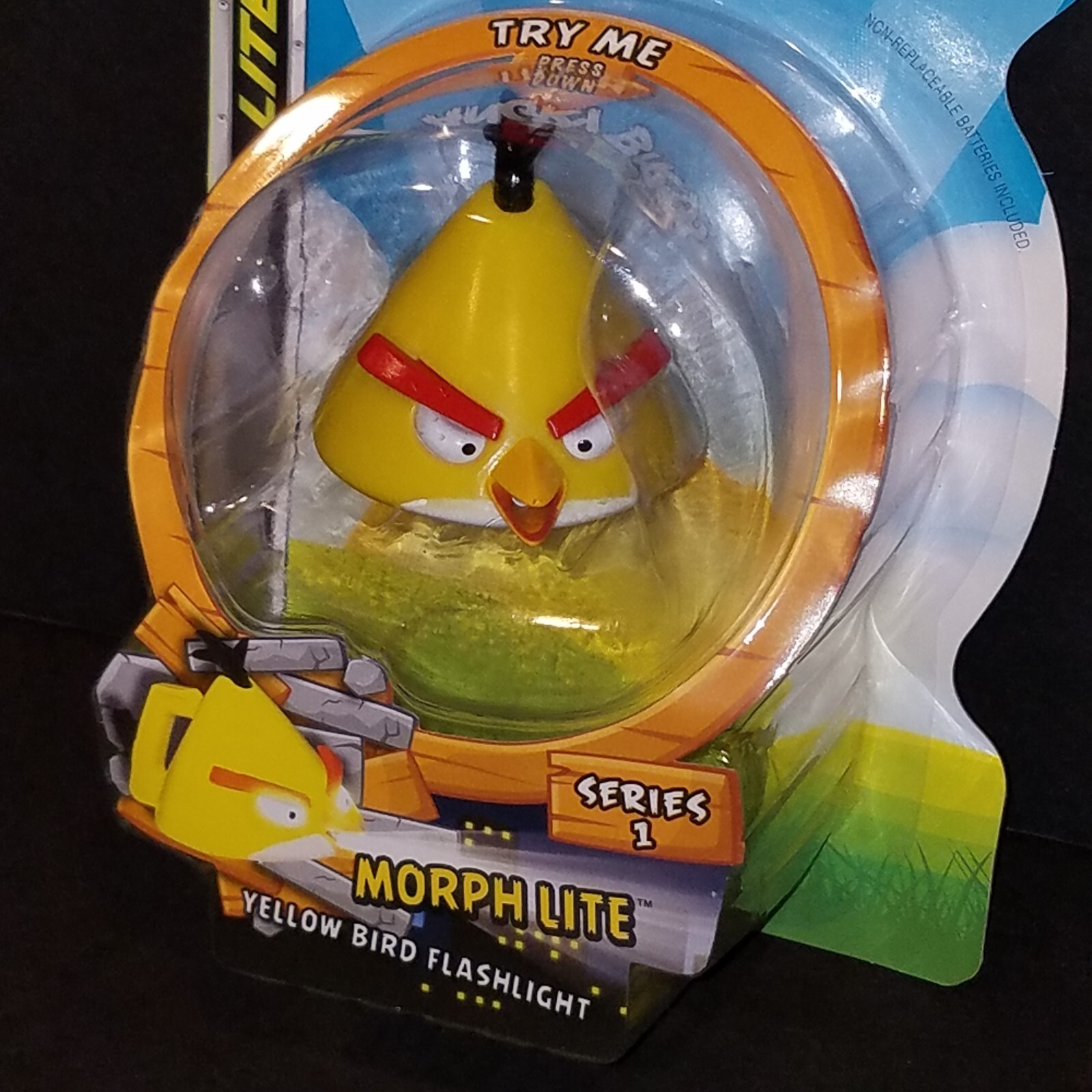 Angry Birds Morph Lite Flashlight 3 Figure Set Lite Force Red Black Yellow Bird
