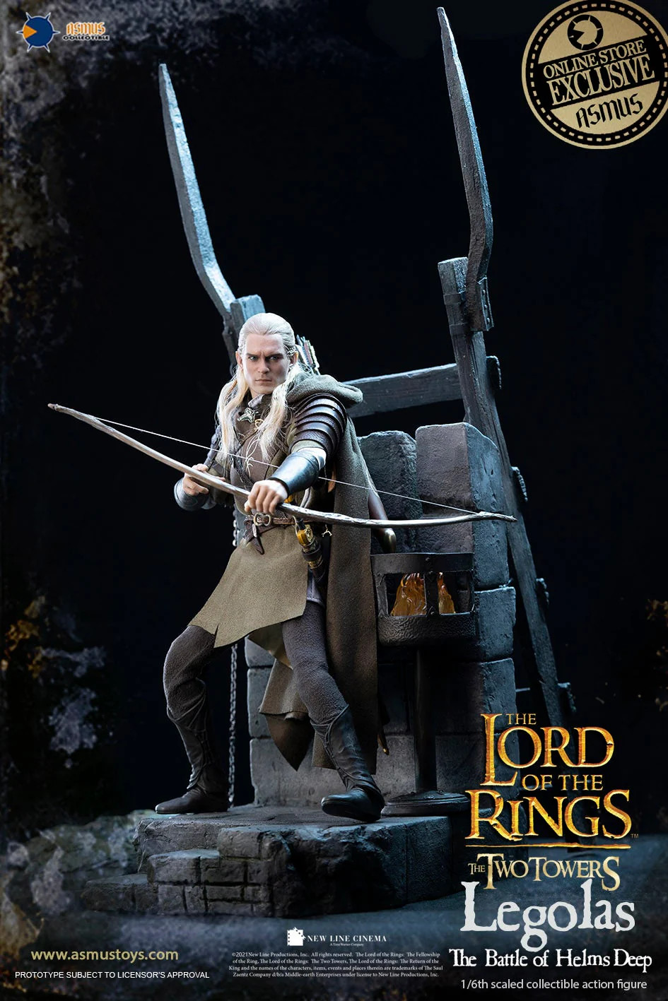1/6 Scale LOTR – Battle of Helms Deep – Legolas Exclusive – MINT IN BOX