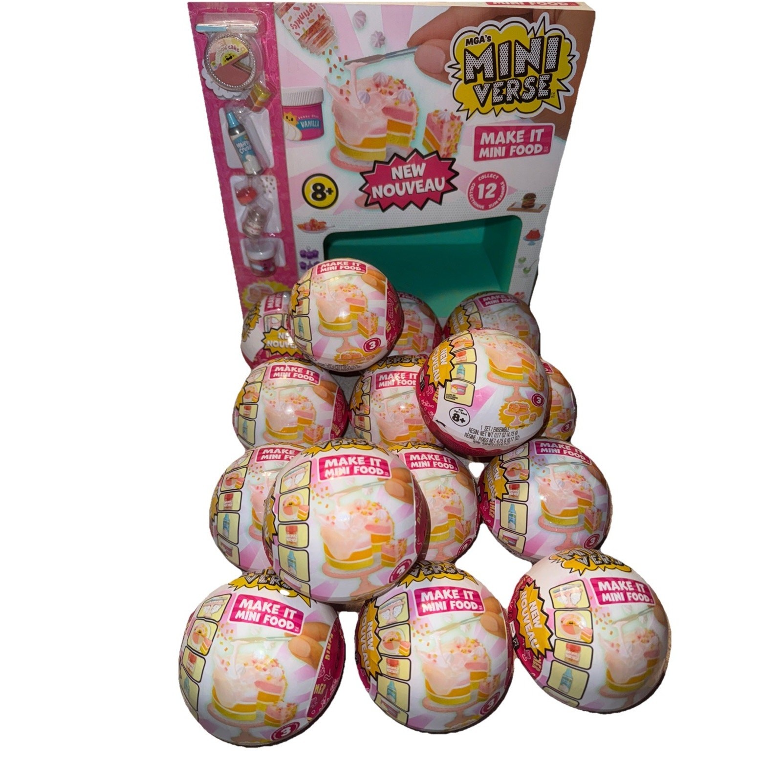 MGA Miniverse Make It Mini food Series 3 Display 12 Sealed balls + 3 Bonus Balls
