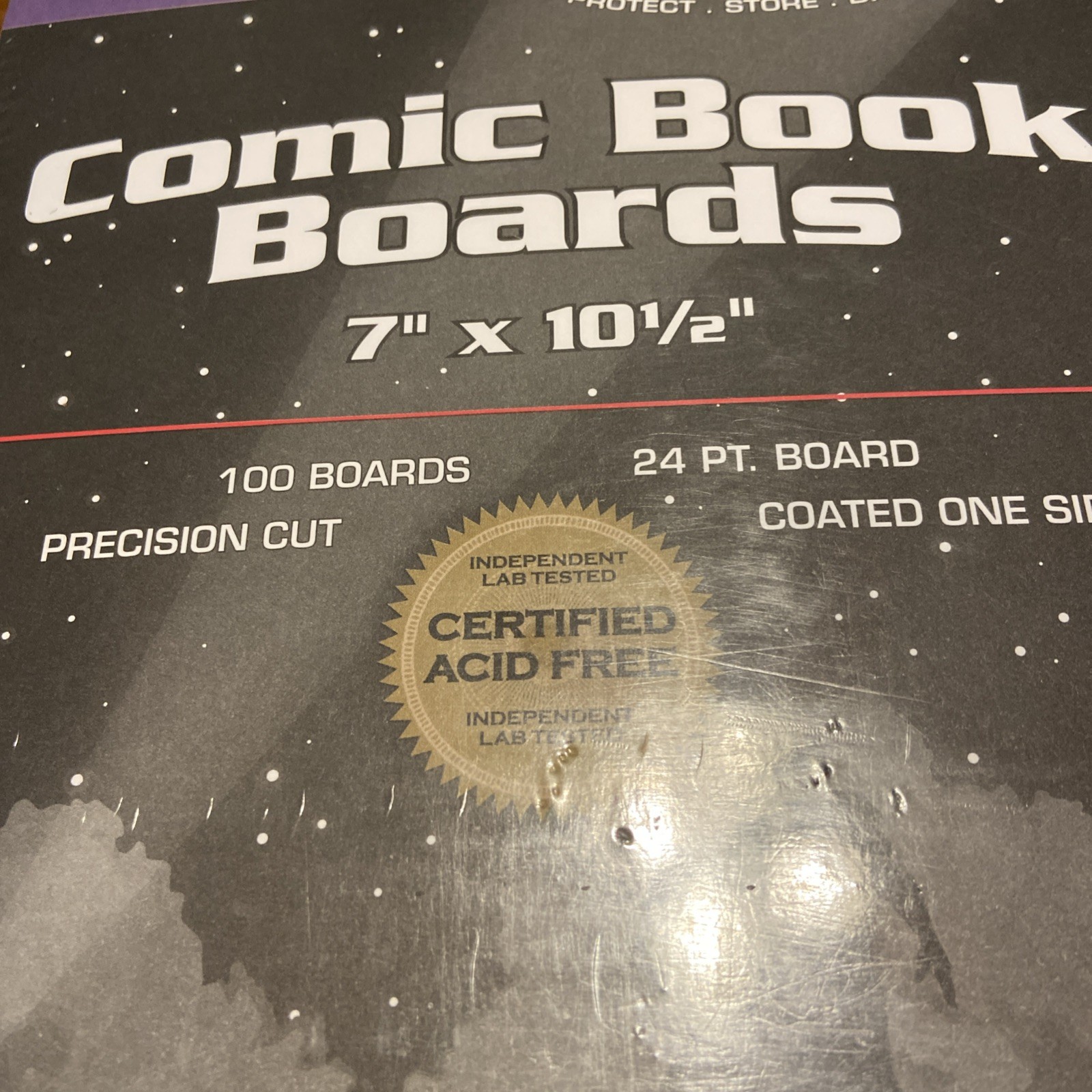 New BCW Silver Comic Book Backing Boards Pack of 100 Acid Free 24 PT, 7&Prime; x 10.5&Prime;