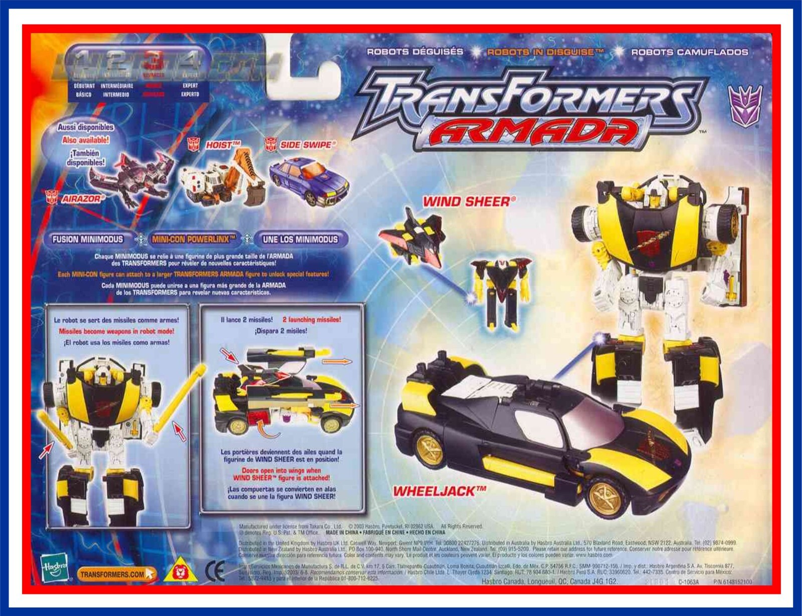 Transformers Armada _ DX Class _ Wheeljack with Windsheer _ (MIB)