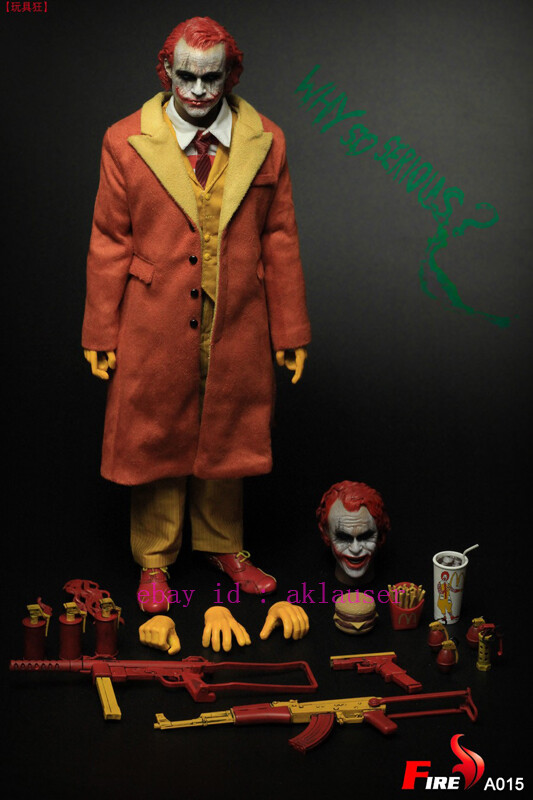 Fire A015 1/6 Burger Uncle Fast Food Clown Joker Action Figure Toy Model Stock